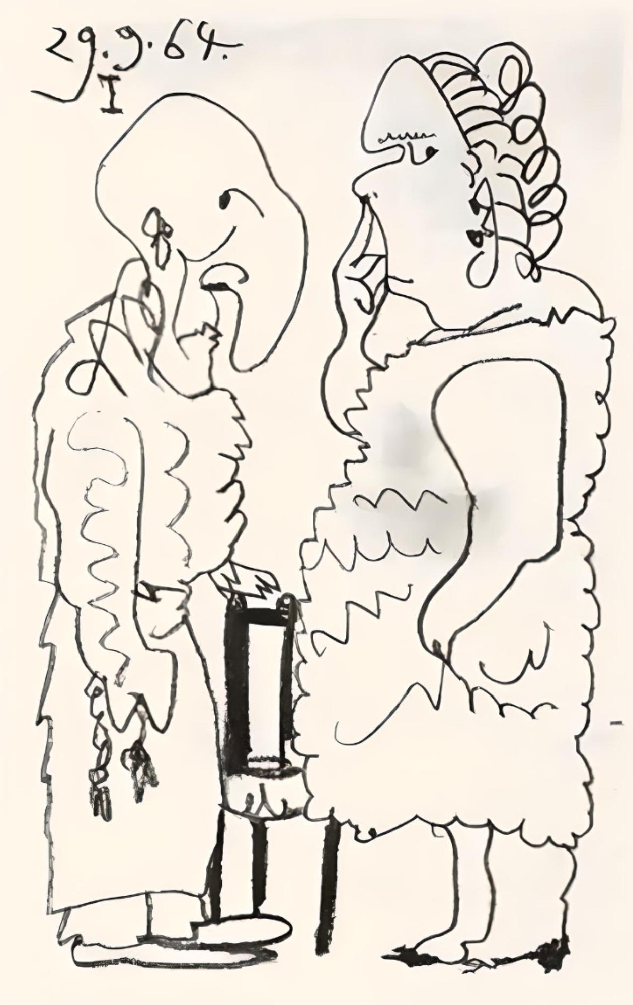 Pablo Picasso Figurative Print - Picasso, Le Goût du Bonheur 39 (Cramer 148; Bloch 2013) (after)