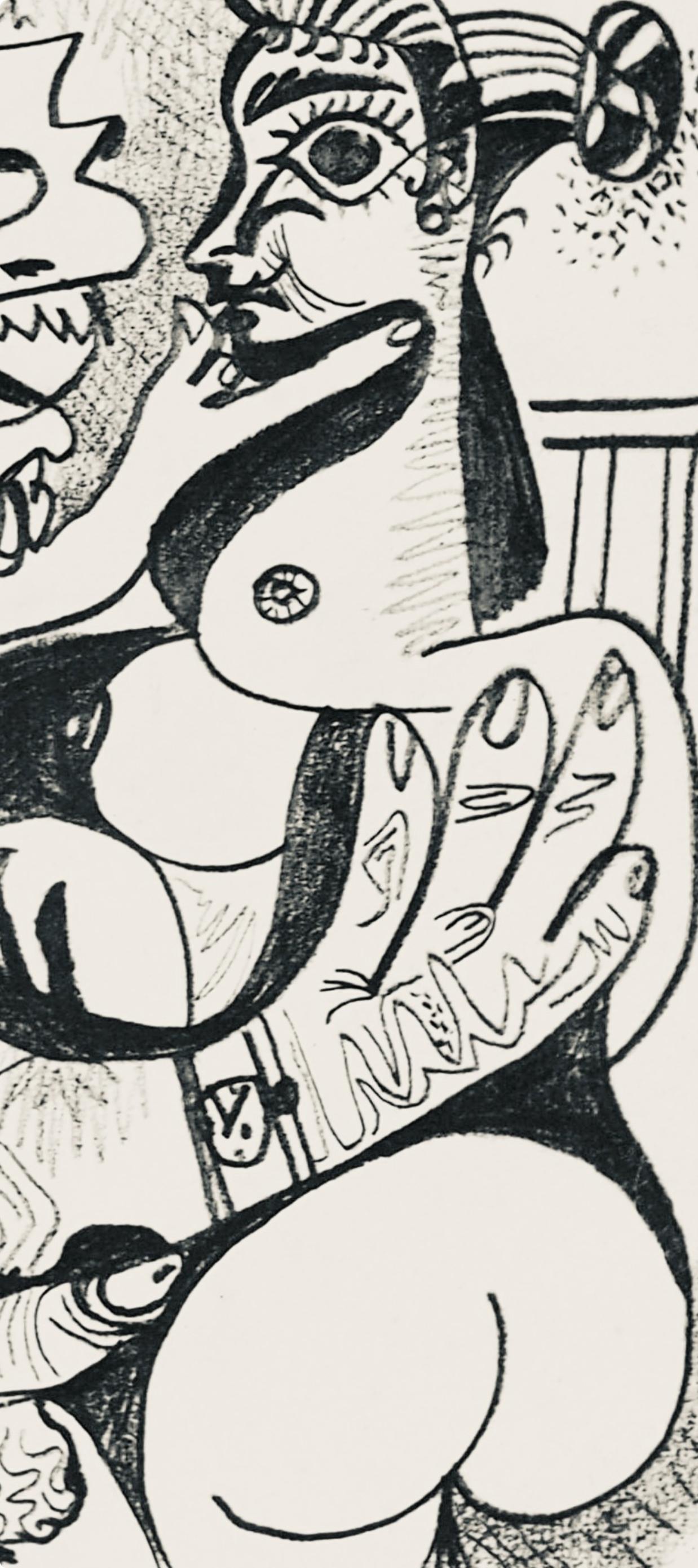 Picasso, Le Goût du Bonheur 42 (Cramer 148; Bloch 2013) (after) - Gray Figurative Print by Pablo Picasso