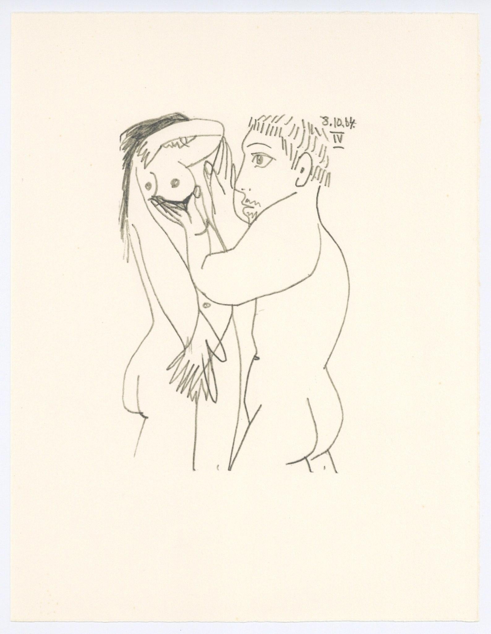 Picasso, Le Goût du Bonheur 53 (Cramer 148; Bloch 2013) (after) - White Landscape Print by Pablo Picasso