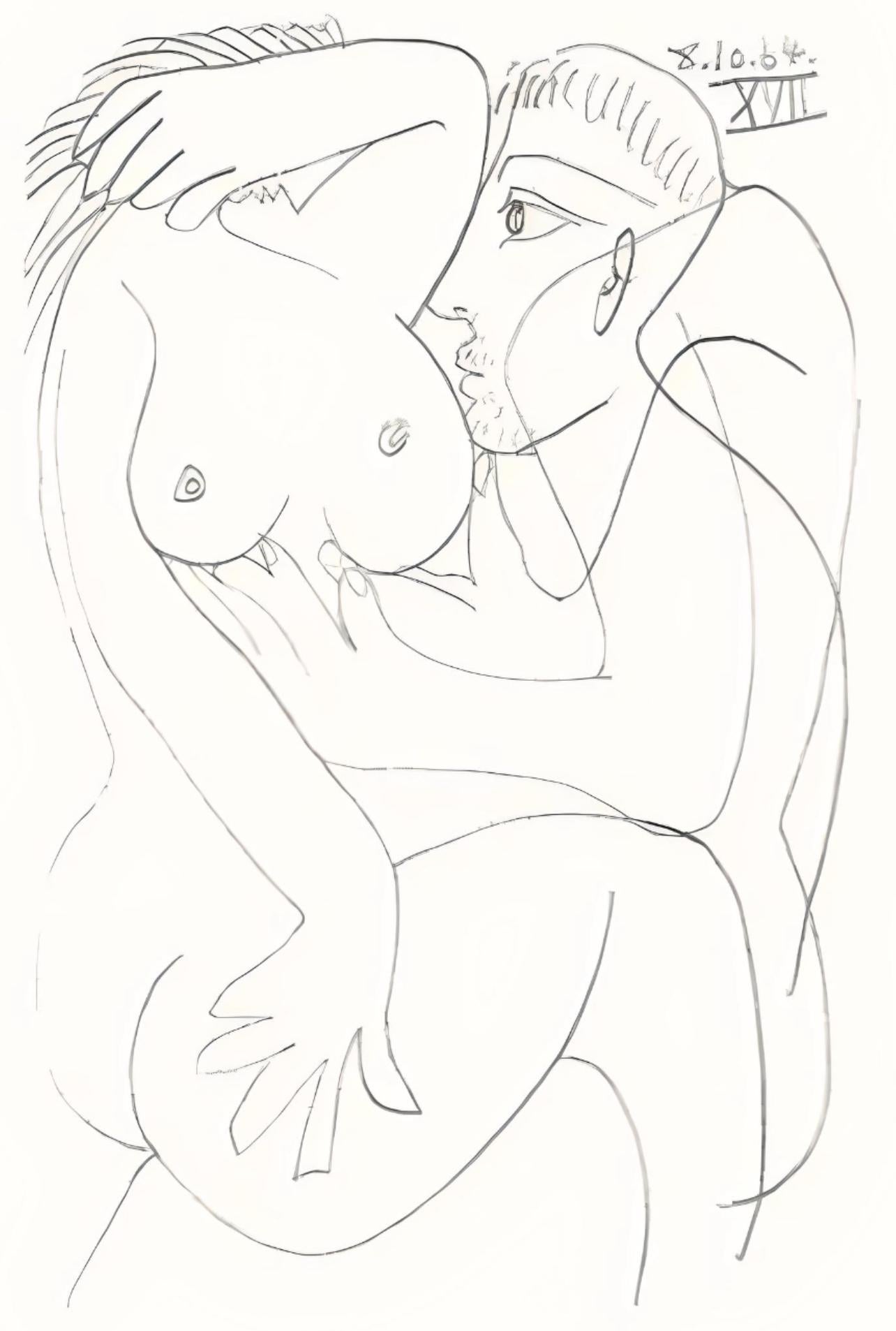 Landscape Print Pablo Picasso - Picasso, Le Goût du Bonheur 66 (Cramer 148 ; Bloch 2013) (d'après)