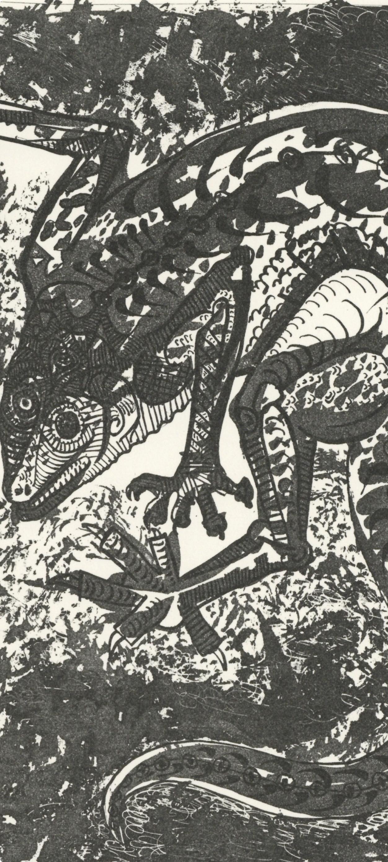 Picasso, Le Lézard, Histoire naturelle (nach) (Kubismus), Print, von Pablo Picasso