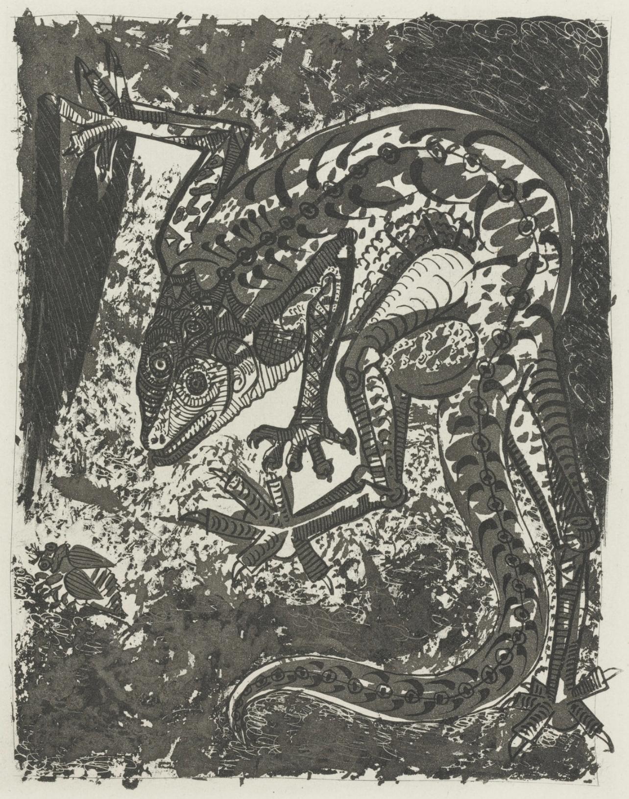 Landscape Print di Pablo Picasso - Picasso, Le Lézard, Histoire naturelle (dopo)