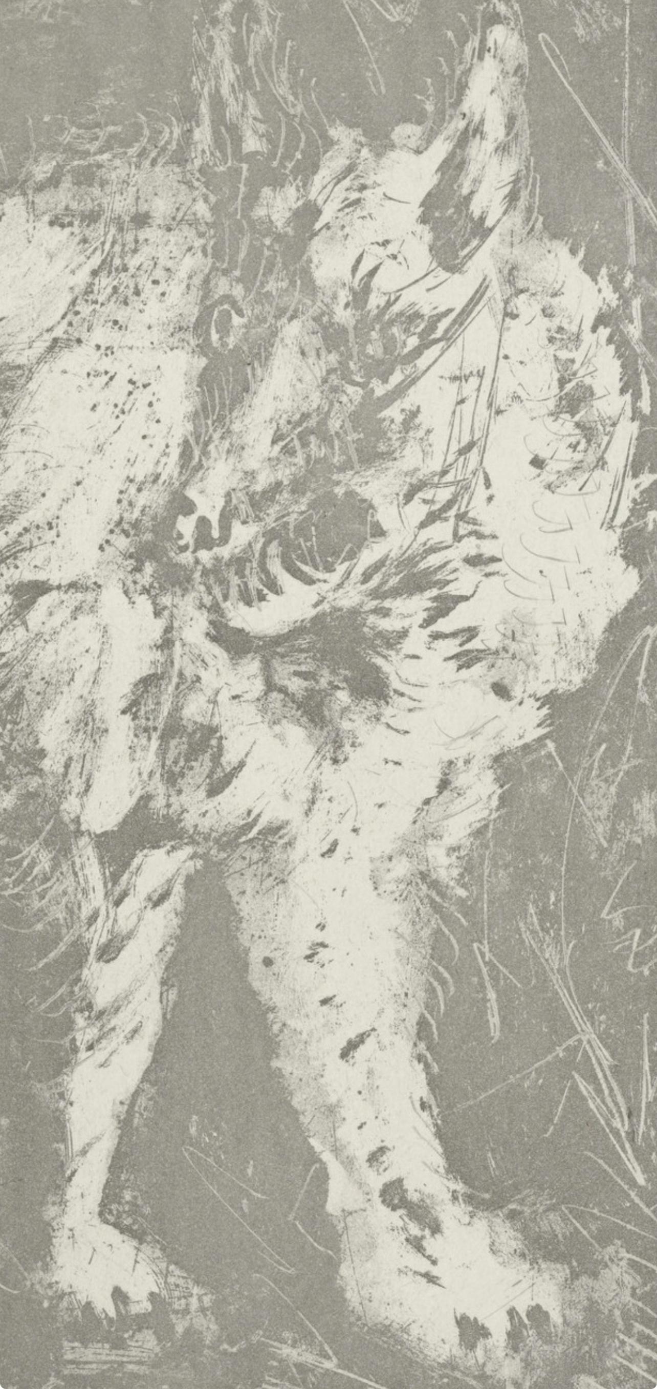 Picasso, Le Loup, Histoire naturelle (after) - Gray Animal Print by Pablo Picasso