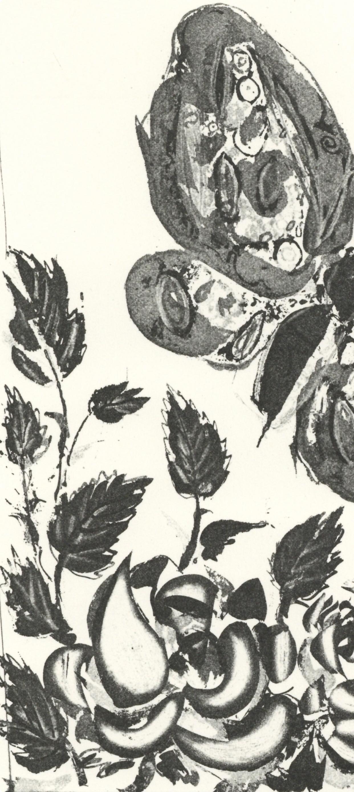 Picasso, Le Papillon, Histoire naturelle (después de) - Landscape Print Beige de Pablo Picasso
