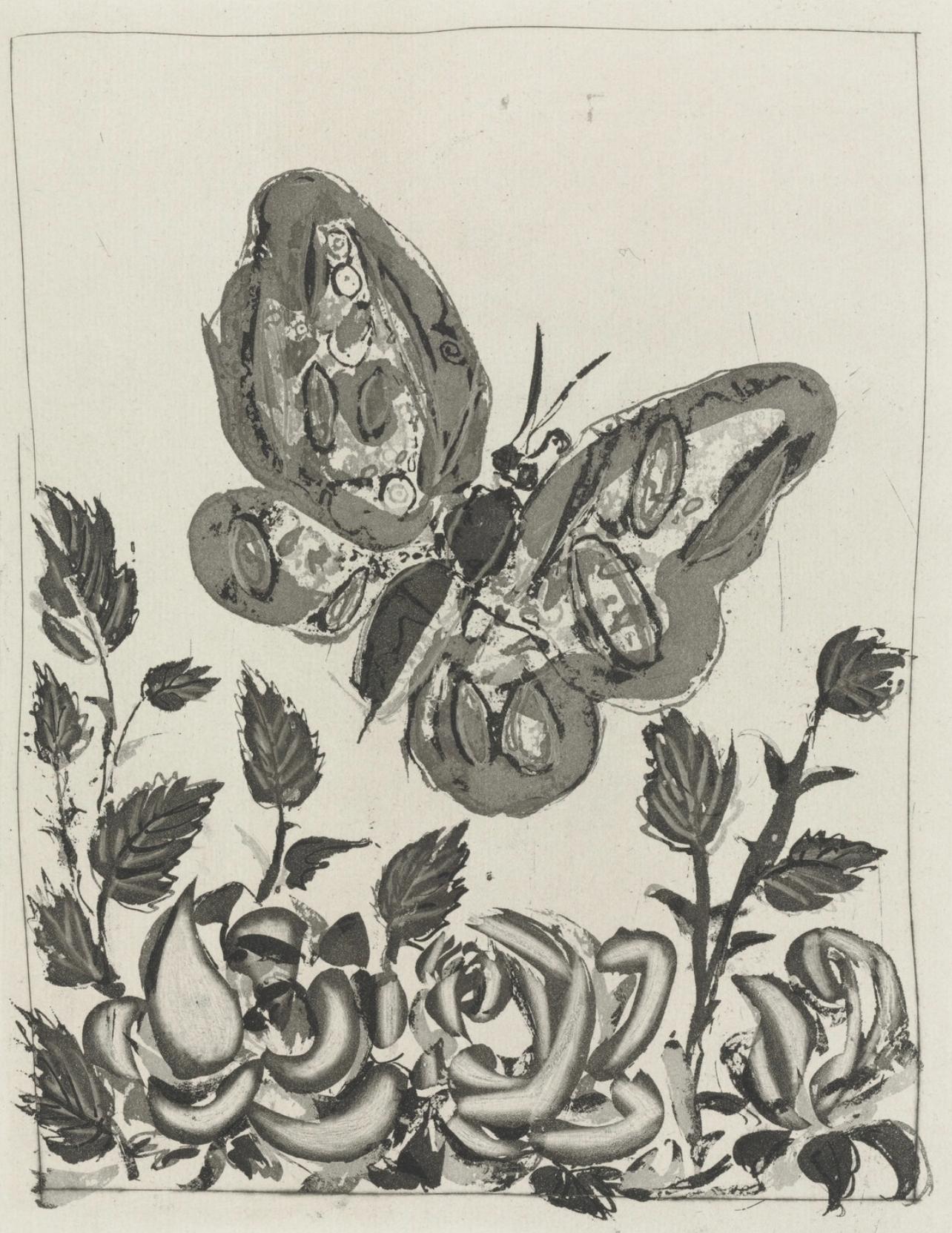 Pablo Picasso Animal Print - Picasso, Le Papillon, Histoire naturelle (after)