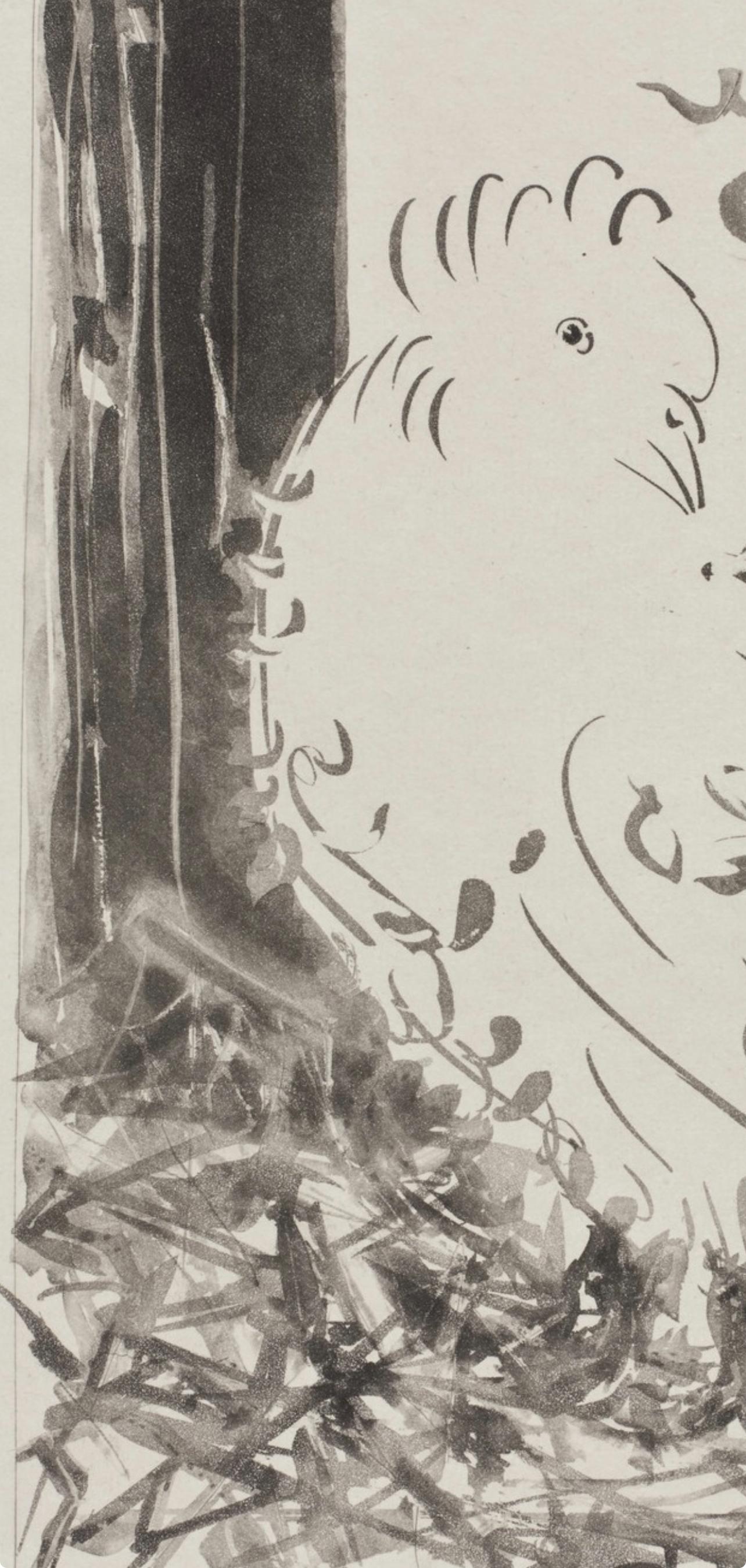 Lithographie sur papier bouffant des Papeteries de Casteljoux. Non signé et non numéroté, tel que publié. Bon état. Notes : D'après l'in-folio, Eaux-fortes originales pour des textes de Buffon (Histoire naturelle), 1970. Publié par Martin Fabiani,