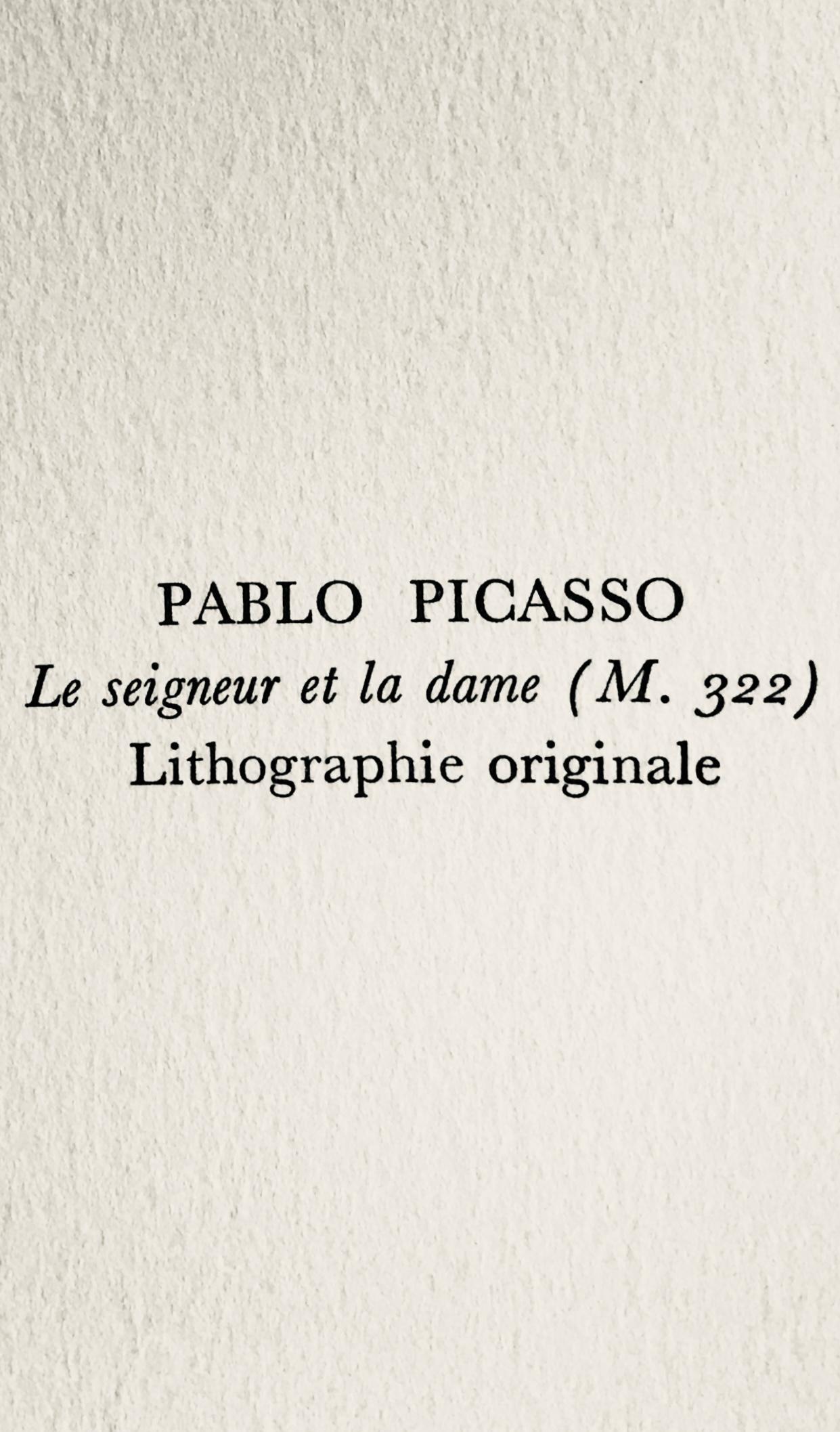 Picasso, Le seigneur et la dame, Souvenirs et portraits d'artistes (after) For Sale 3