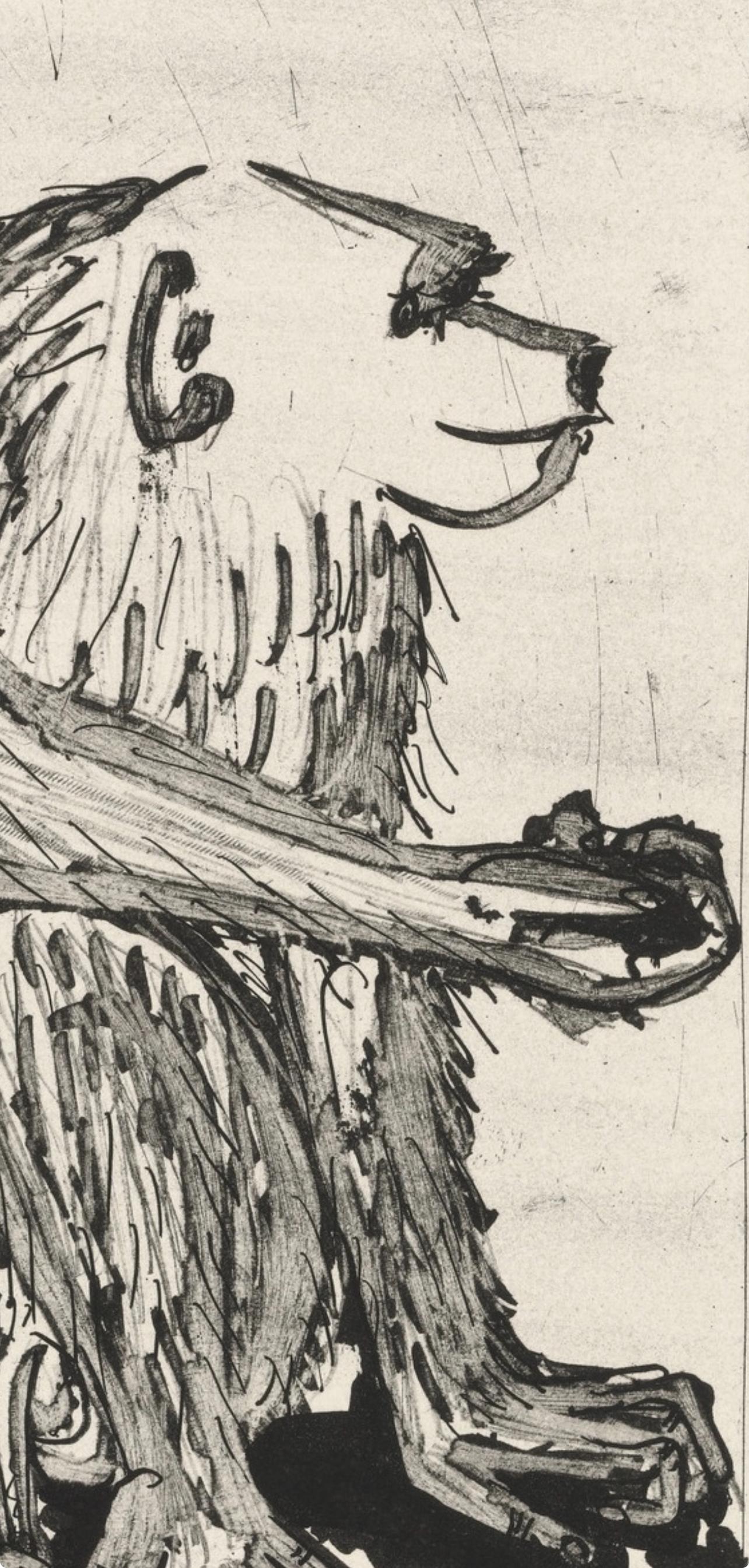 Picasso, Le Singe, Histoire naturelle (after) - Beige Animal Print by Pablo Picasso