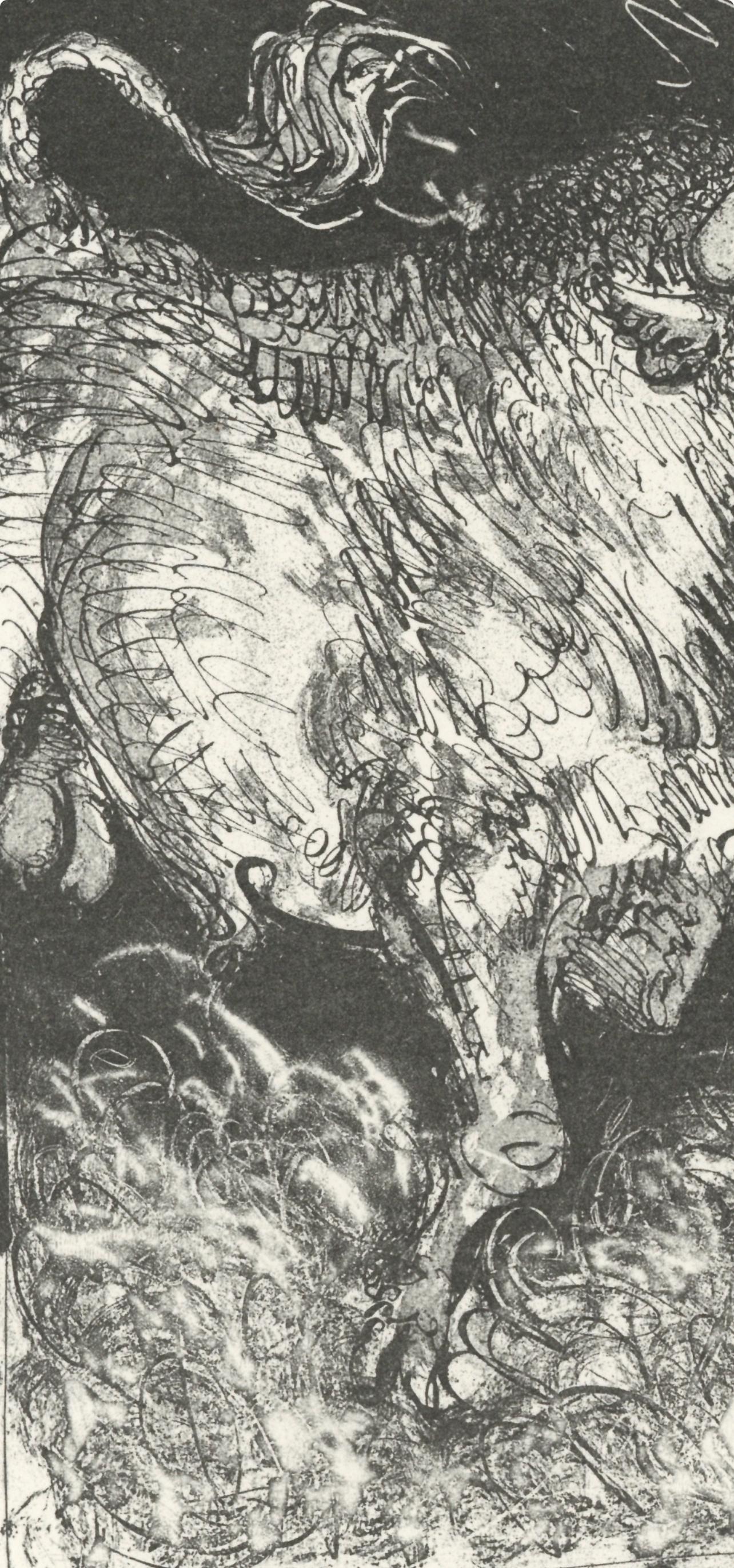 Picasso, Le Taureau, Histoire naturelle (après) - Gris Landscape Print par Pablo Picasso