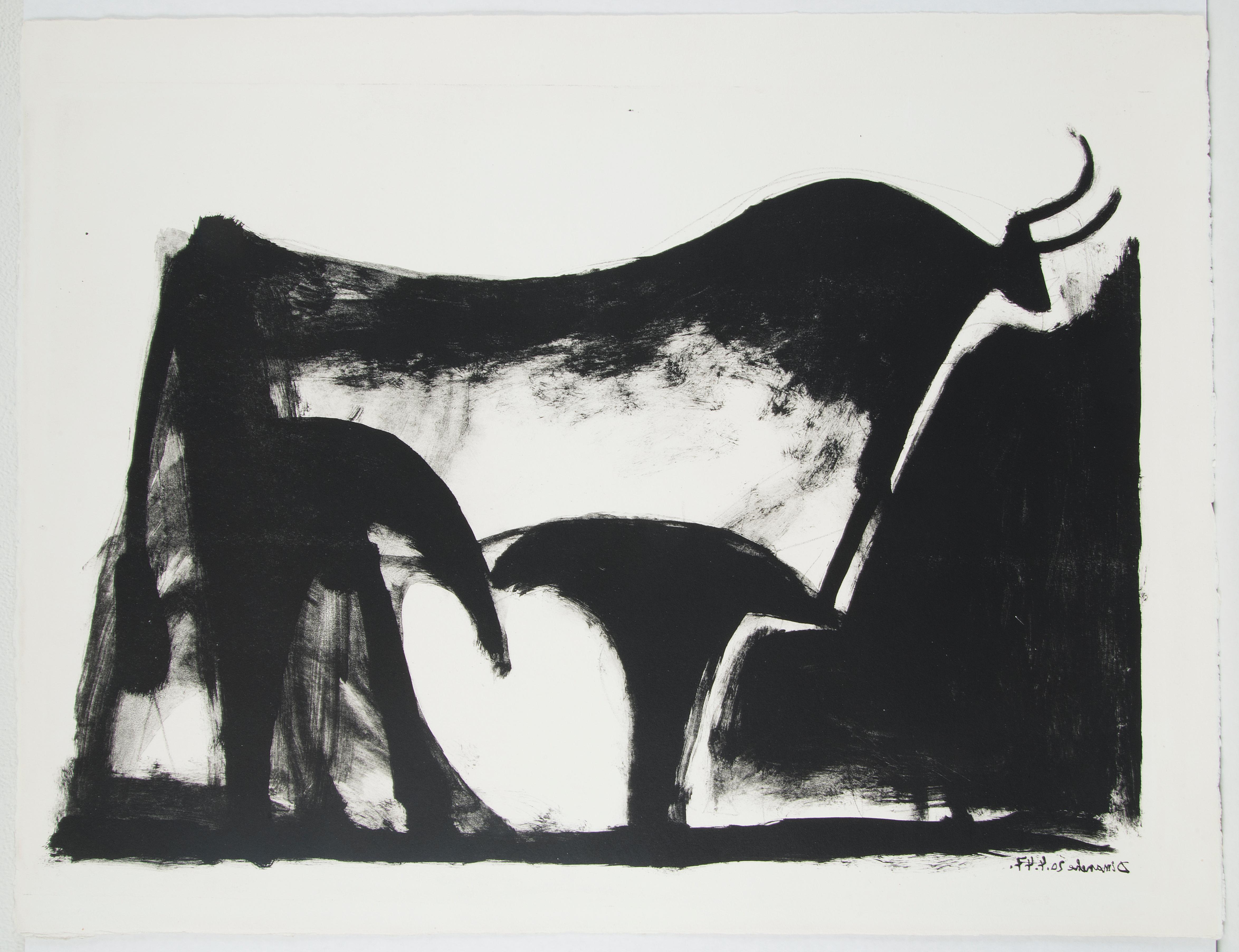 Pablo Picasso Animal Print - Picasso, Le Taureau Noir (Bloch 446)