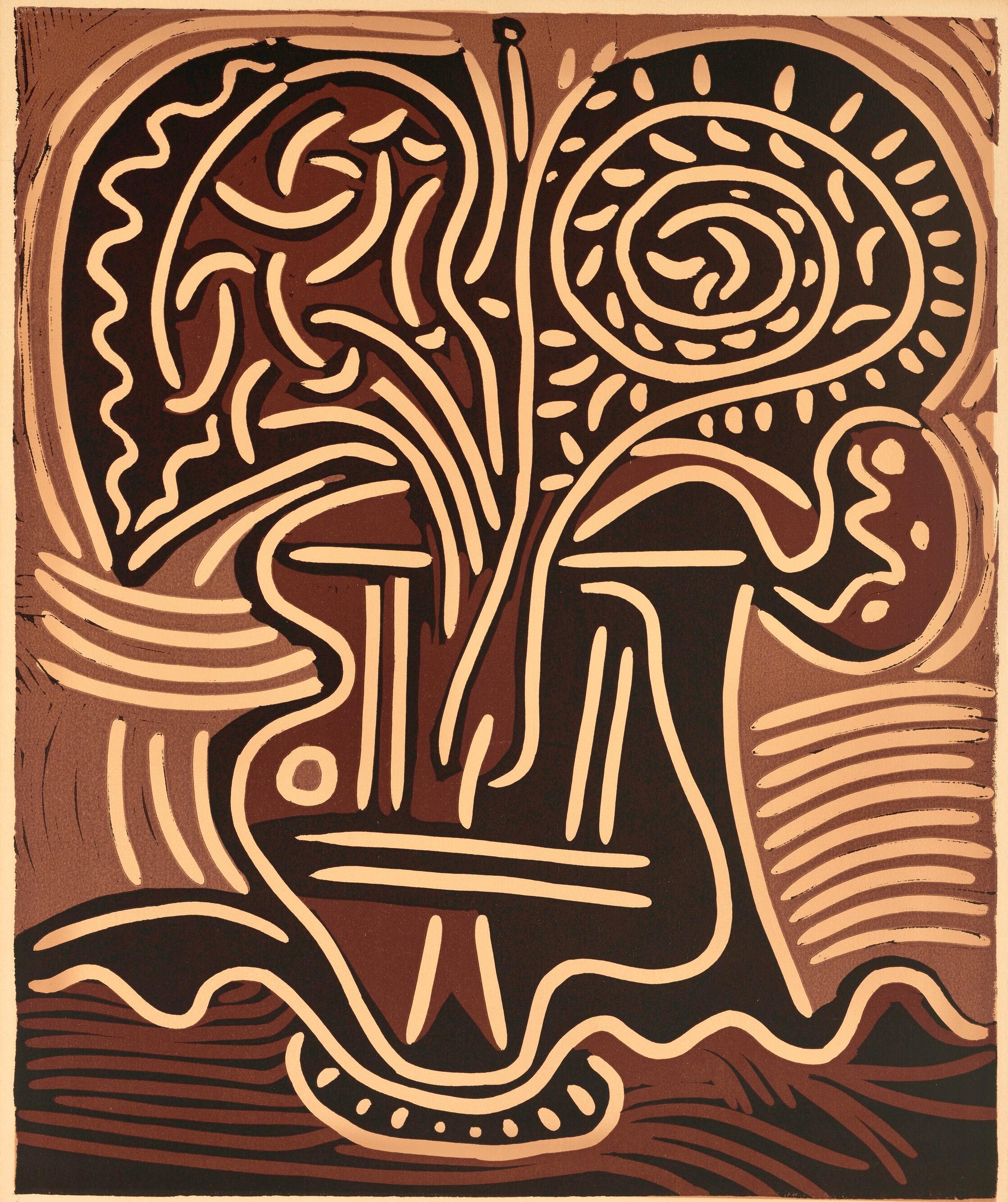 Picasso, Le vase de fleurs (Orozco 214), Grabados al linóleo (d'après)