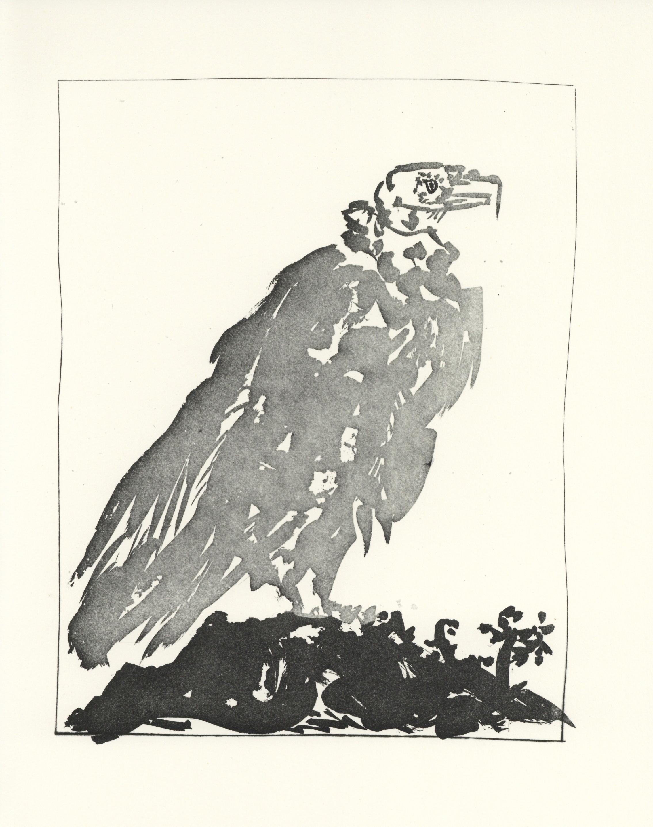 Lithographie sur papier bouffant des Papeteries de Casteljoux. Non signé et non numéroté, tel que publié. Bon état. Notes : D'après l'in-folio, Eaux-fortes originales pour des textes de Buffon (Histoire naturelle), 1970. Publié par Martin Fabiani,