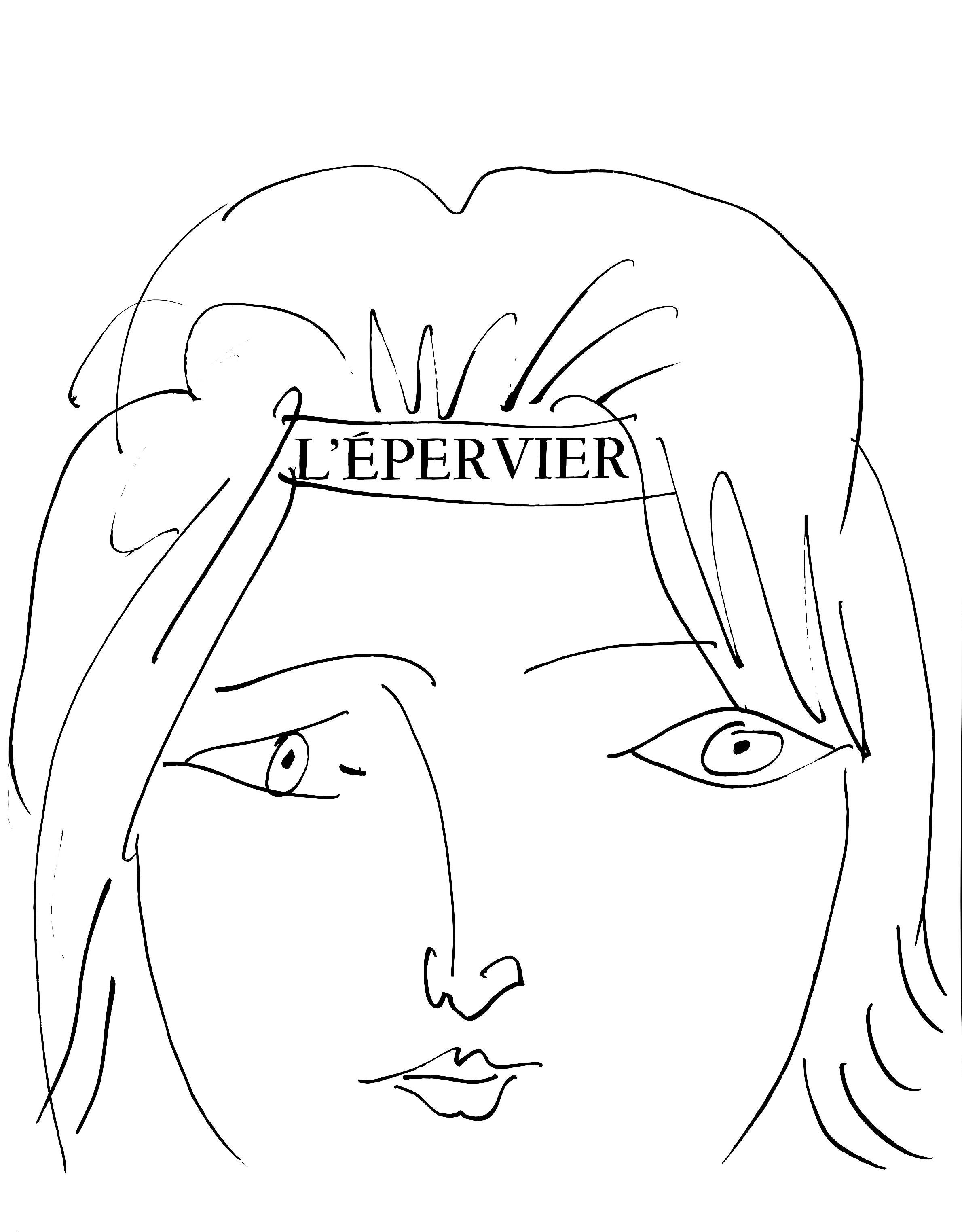 Abstract Print Pablo Picasso - Picasso, L'épervier, visage de femme (Cramer 84 ; Johnson/Stein 77) (d'après)