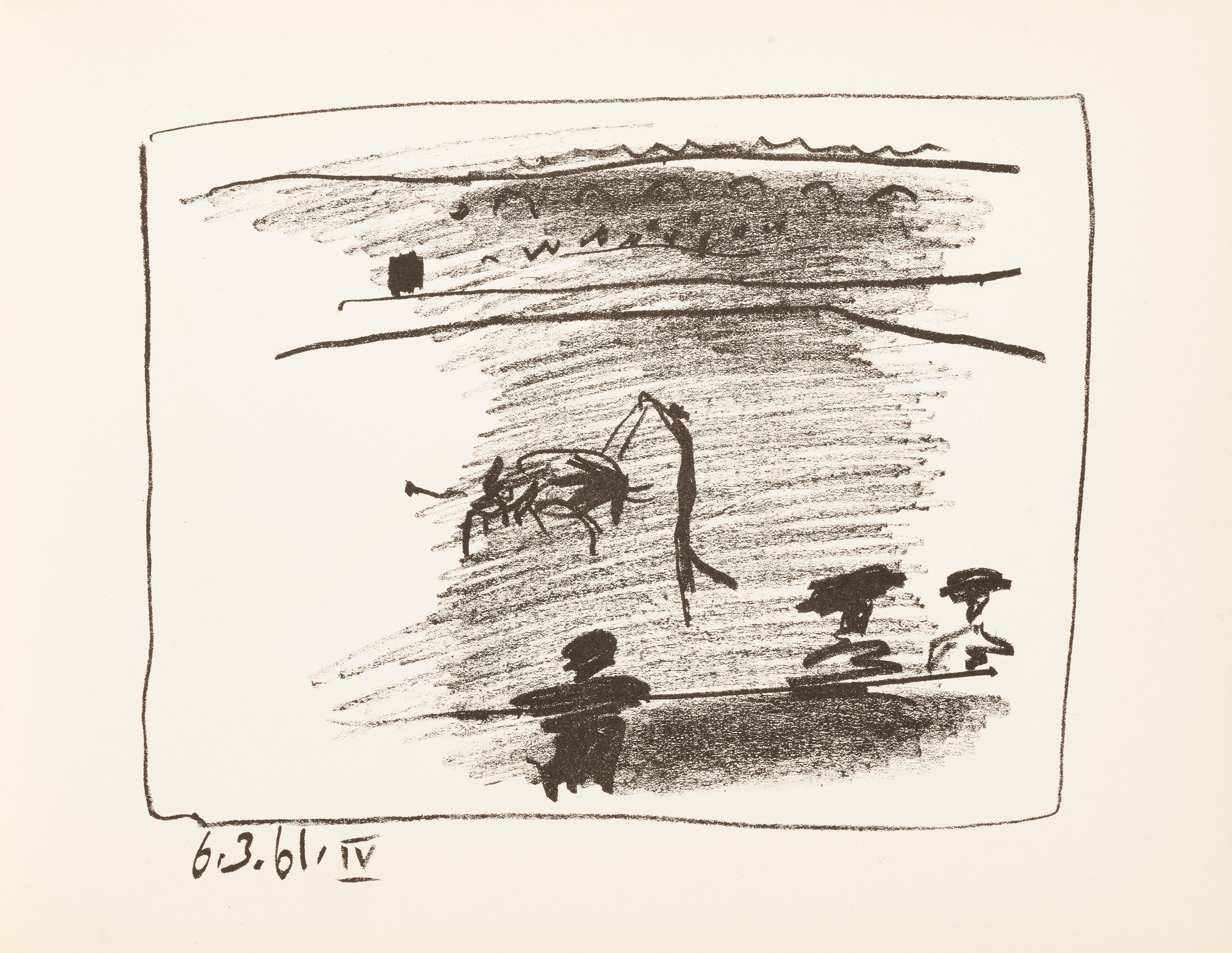 Pablo Picasso Figurative Print - Picasso, Les Banderilles (B. 1014-47; C. 113), A Los Toros Avec Picasso (after)