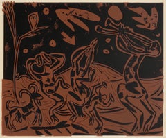 Picasso, Les danseurs au hibou (Orozco 214), Grabados al linóleo (nach)