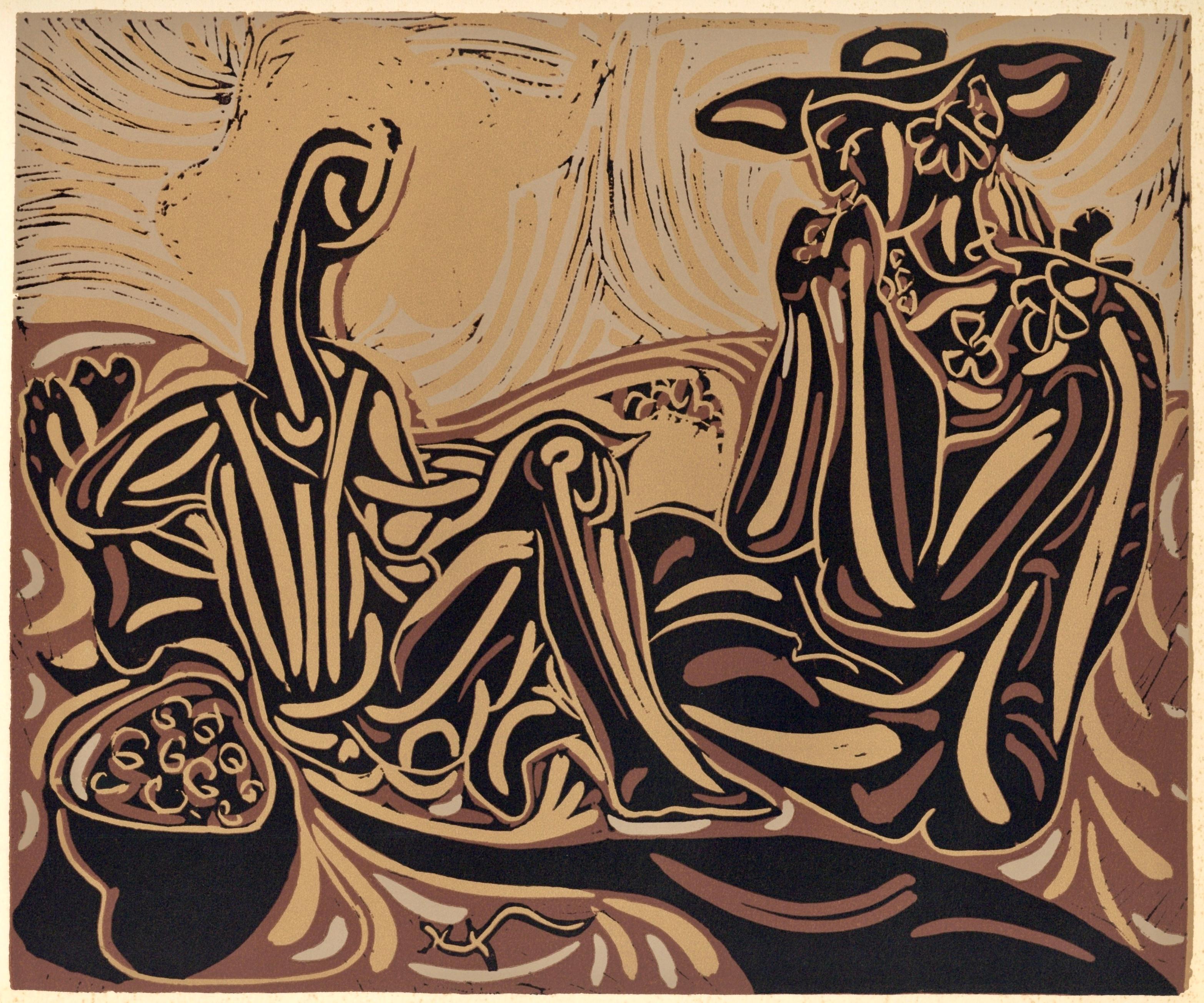 Picasso, Les Vendangeurs (Orozco 214), Grabados al linóleo (nach)