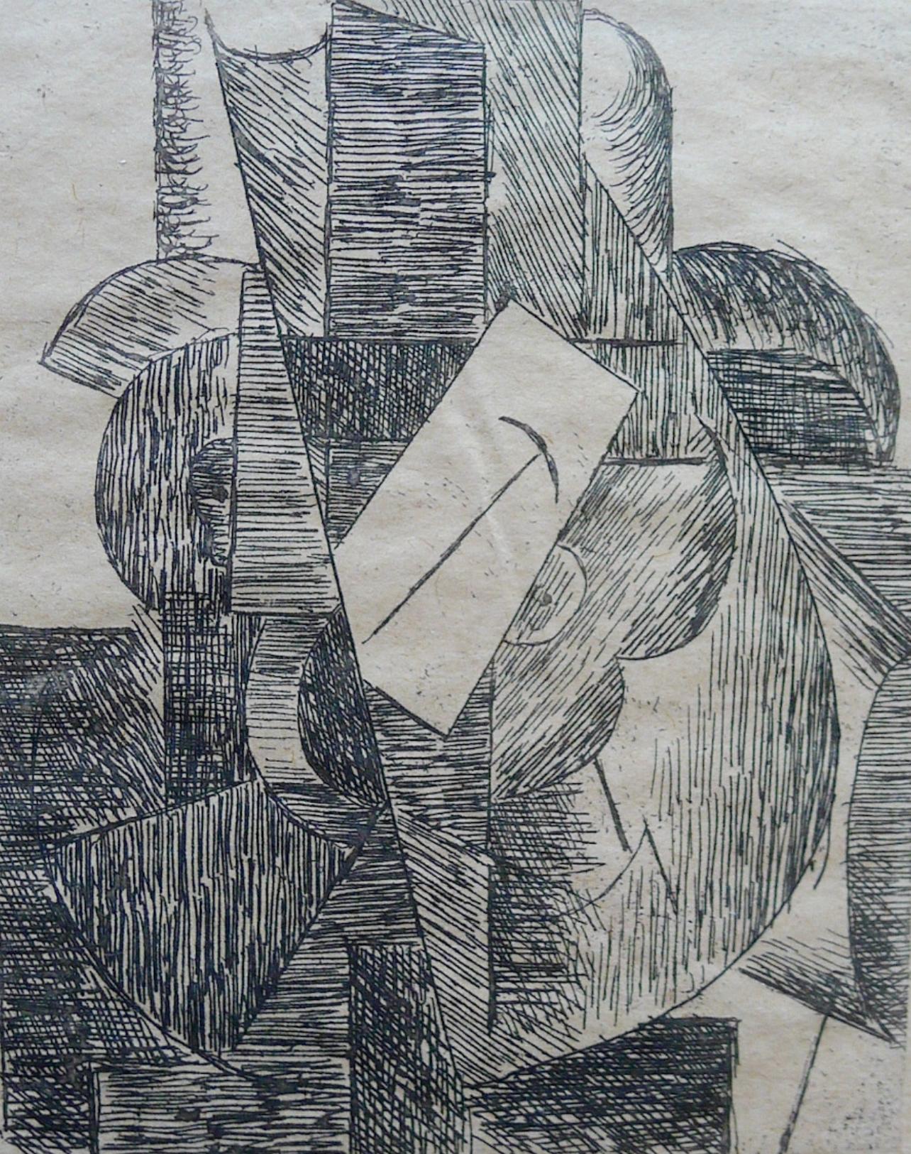 Landscape Print Pablo Picasso - Picasso, L'Homme au chapeau (Bloch 29 ; Baer 42 ; Cramer 46), Du cubisme (après)