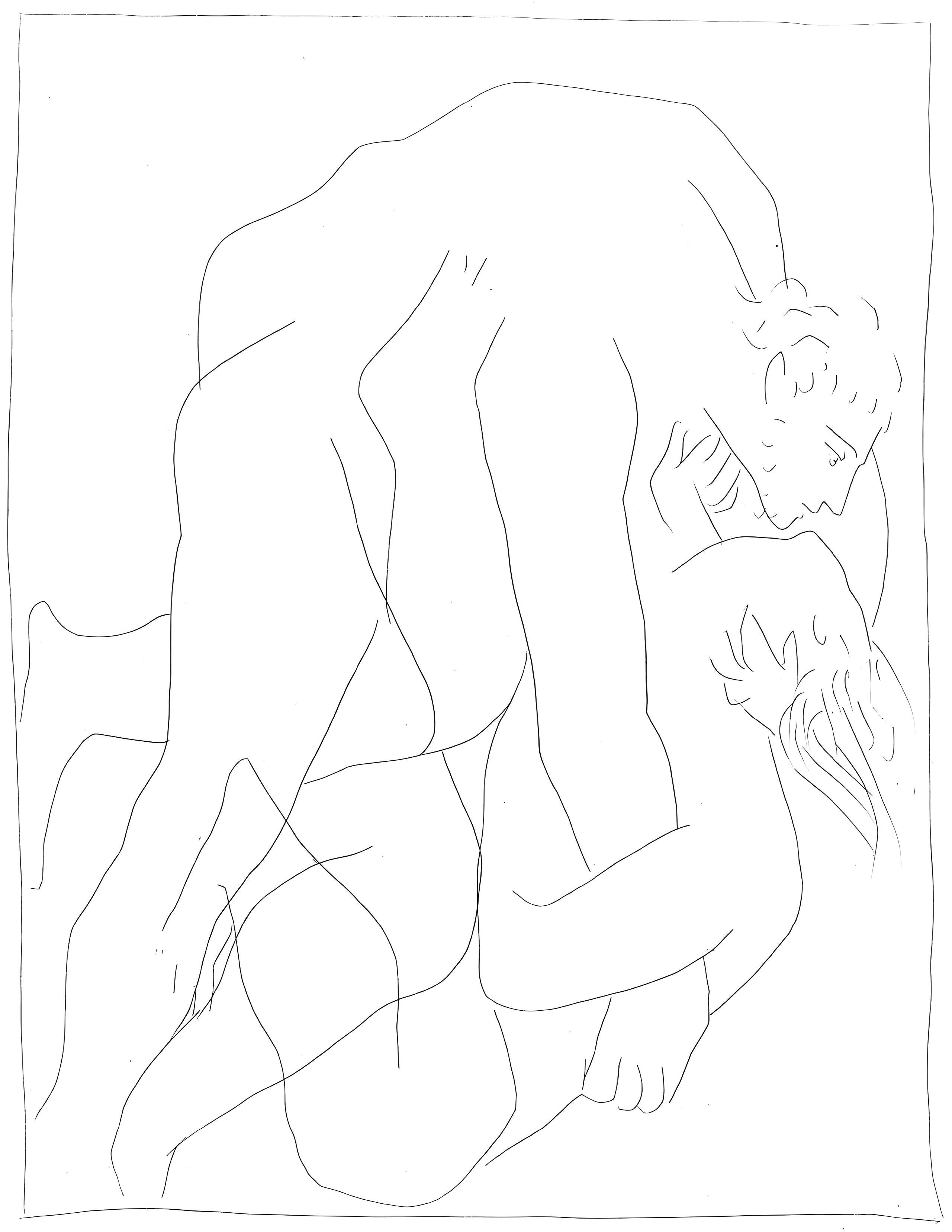 Pablo Picasso Abstract Print - Picasso, Lutte entre Térée et sa belle sœur, Les Métamorphoses (after)