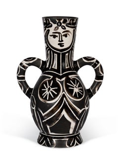 Picasso Madoura Ceramic Pitcher 'Vase deux anses hautes' Ramié 213