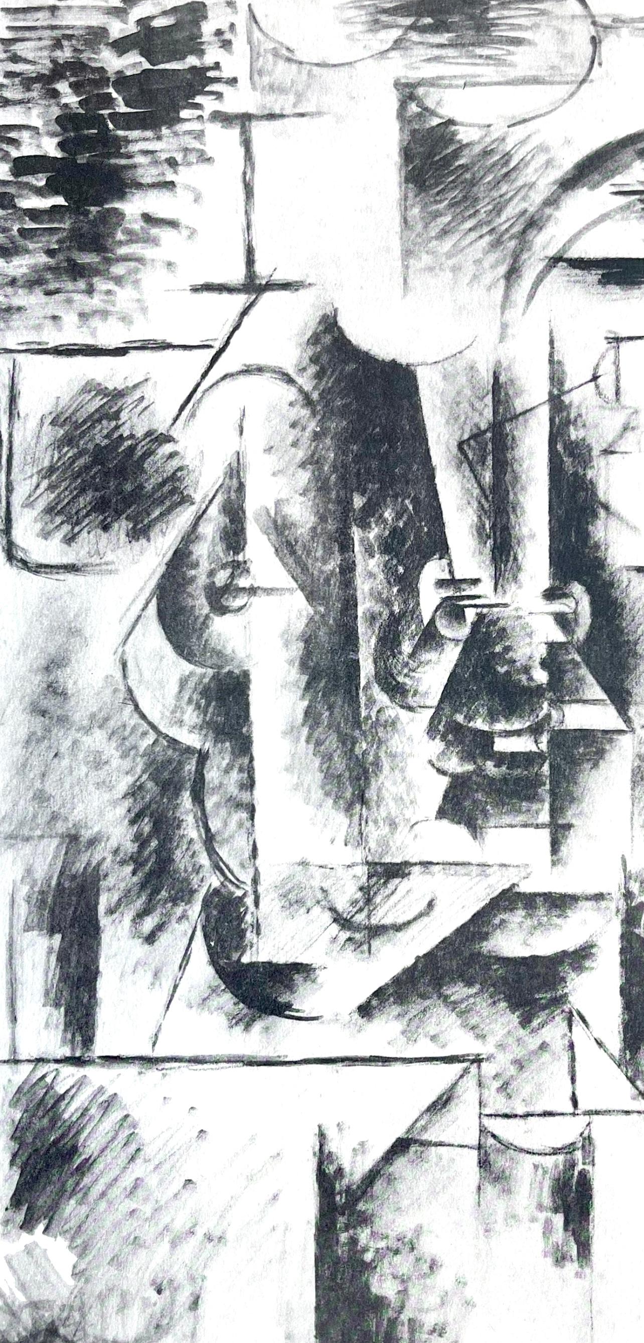 Picasso, Man with Pipe (Orozco 95), Picasso (after) - Cubist Print by Pablo Picasso