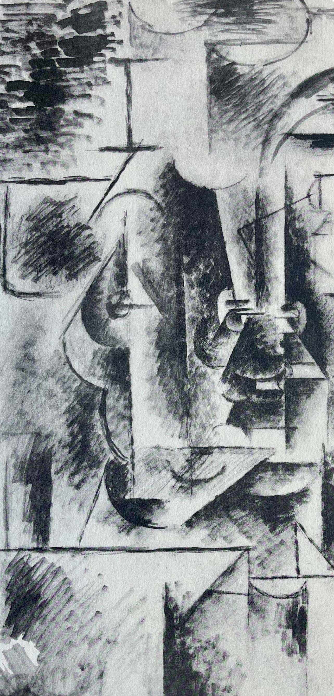 Picasso, Mann mit Pfeife, Picasso: Zehn Zeichnungen (nach) (Moderne), Print, von Pablo Picasso