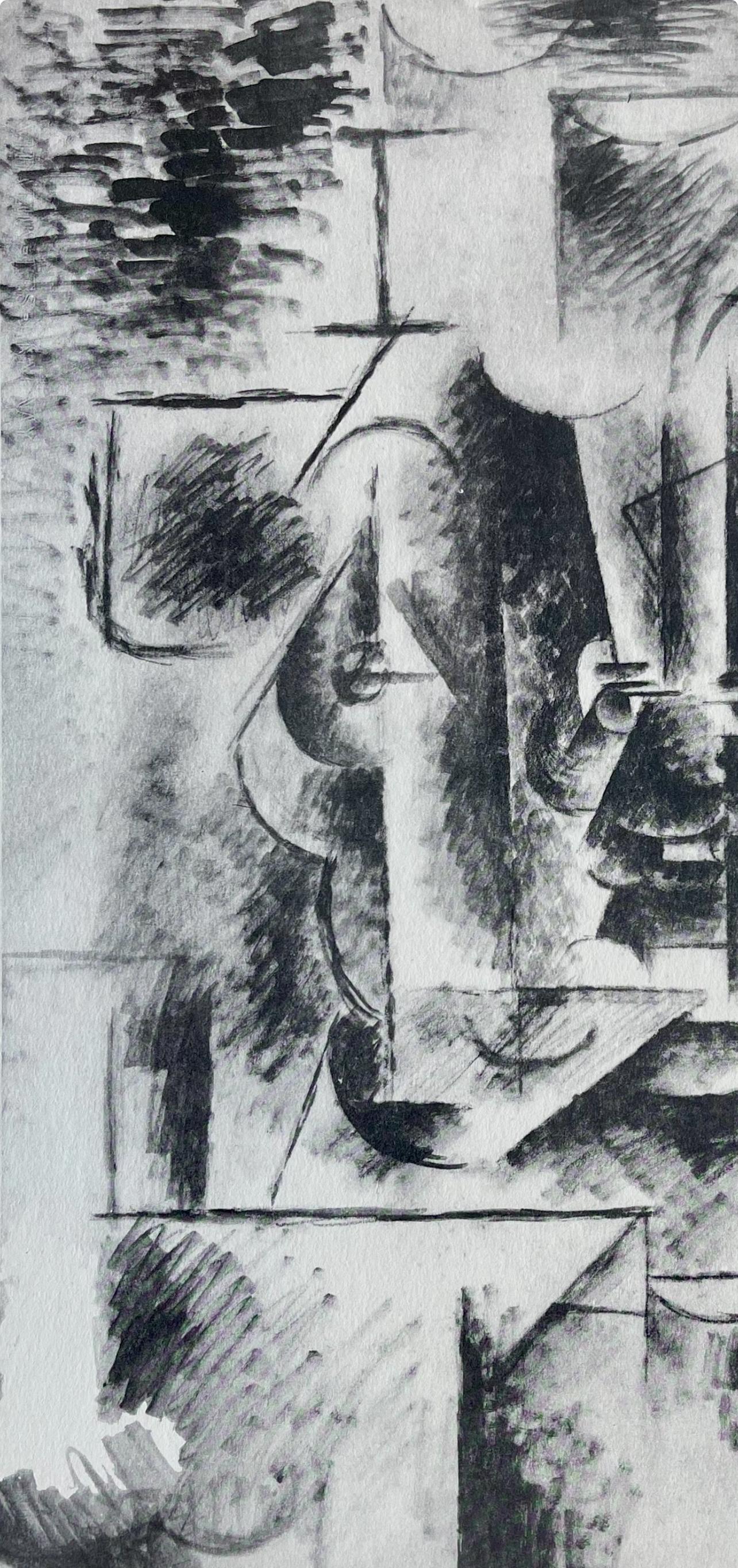 Picasso, Man with Pipe, Picasso: Fifteen Drawings (after) - Modern Print by Pablo Picasso