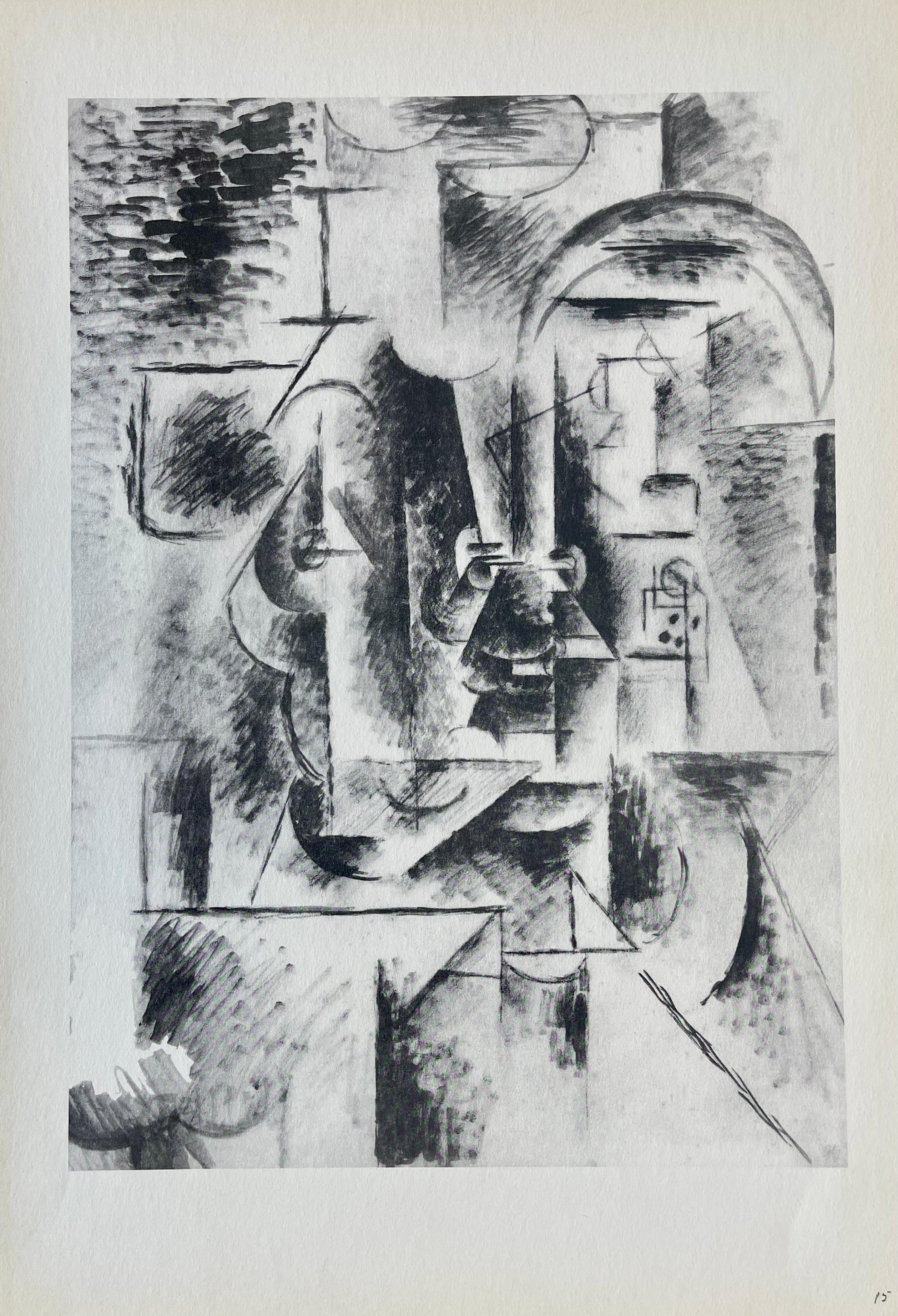 Picasso, Mann mit Pfeife, Picasso: Zehn Zeichnungen (nach) im Angebot 1