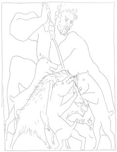 Picasso, Méléagre tue le sanglier de Calydon, Les Métamorphoses (after)