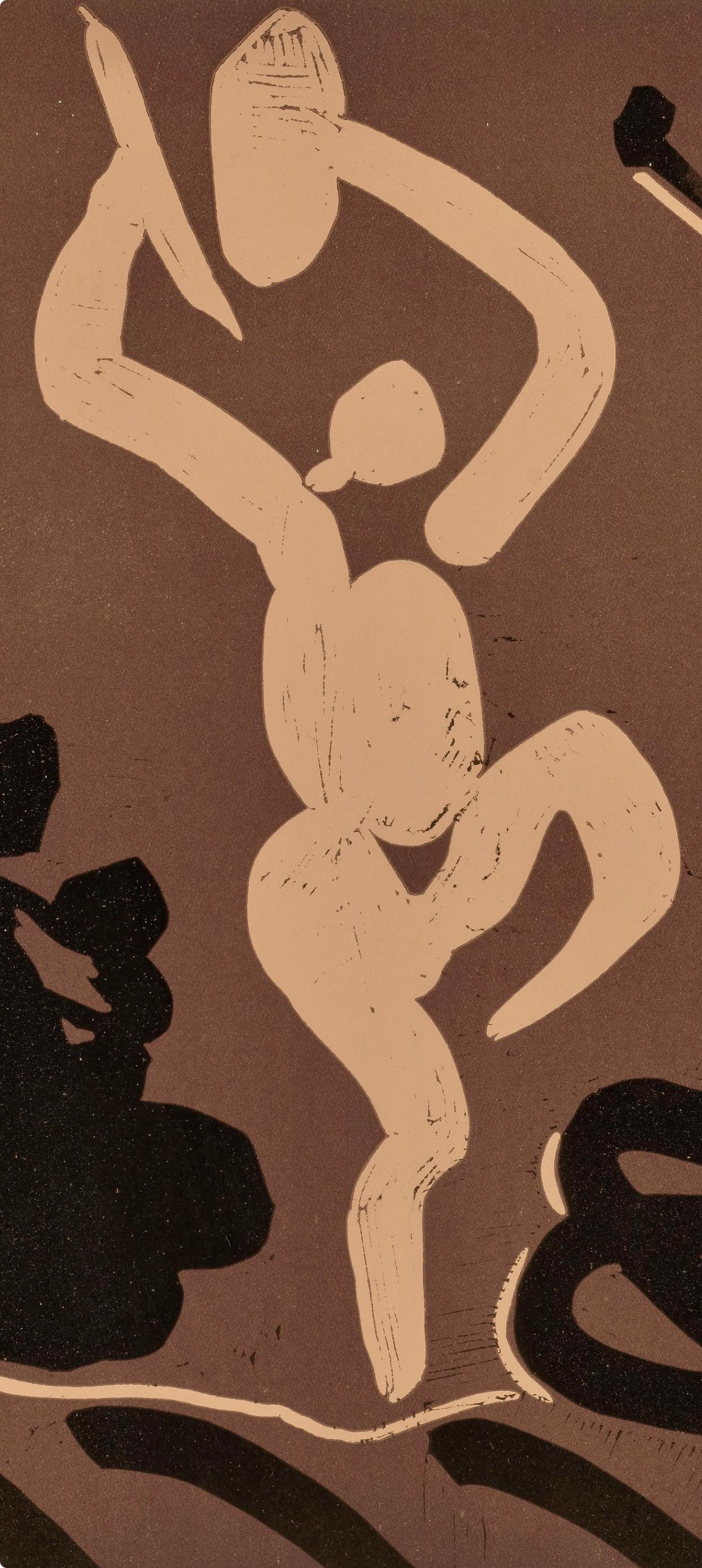 Picasso, Mère, danseur et musicien (Orozco 214), Grabados al linóleo (dopo) - Print di Pablo Picasso