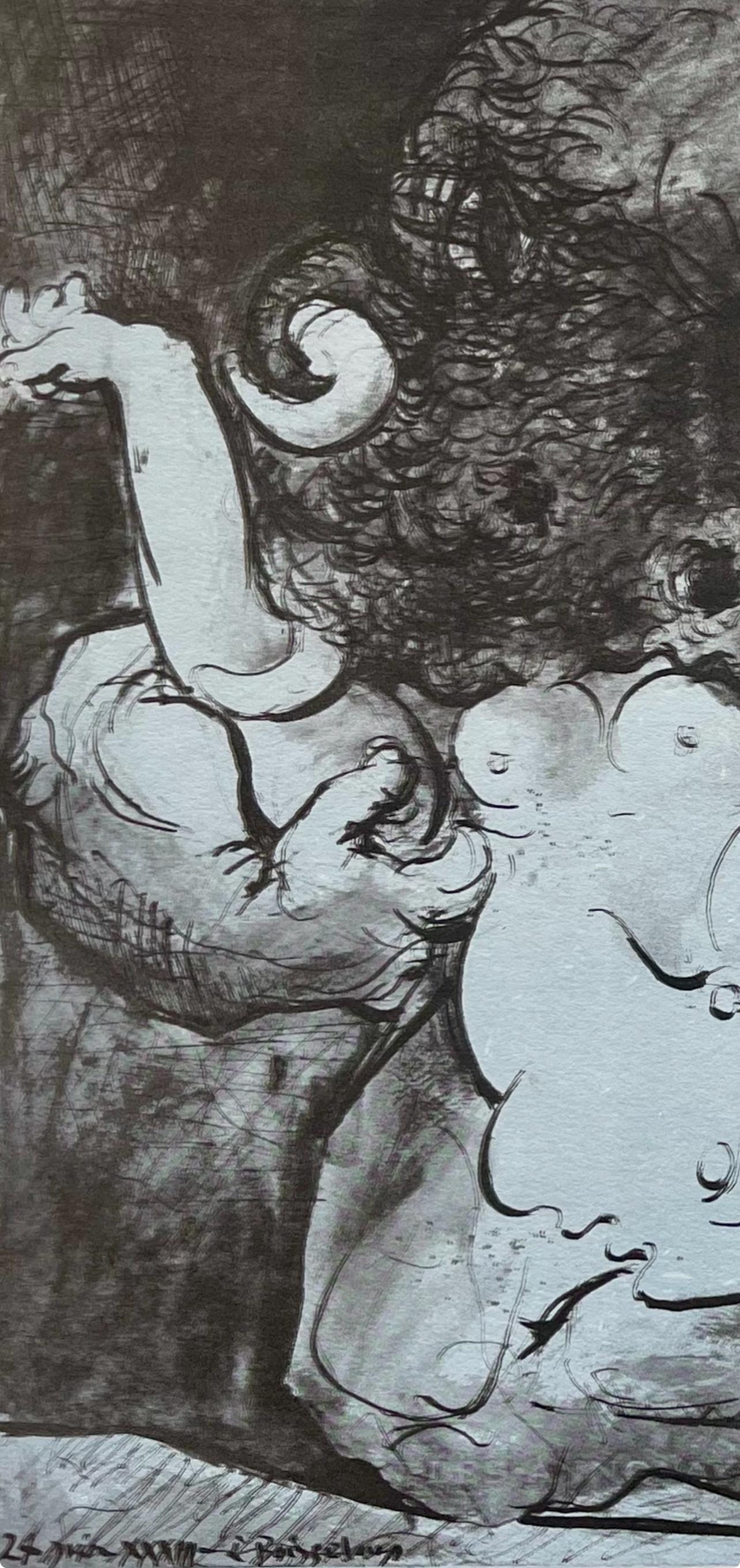 Picasso, Minotaur, Picasso: Zehn Zeichnungen (nach) – Print von Pablo Picasso