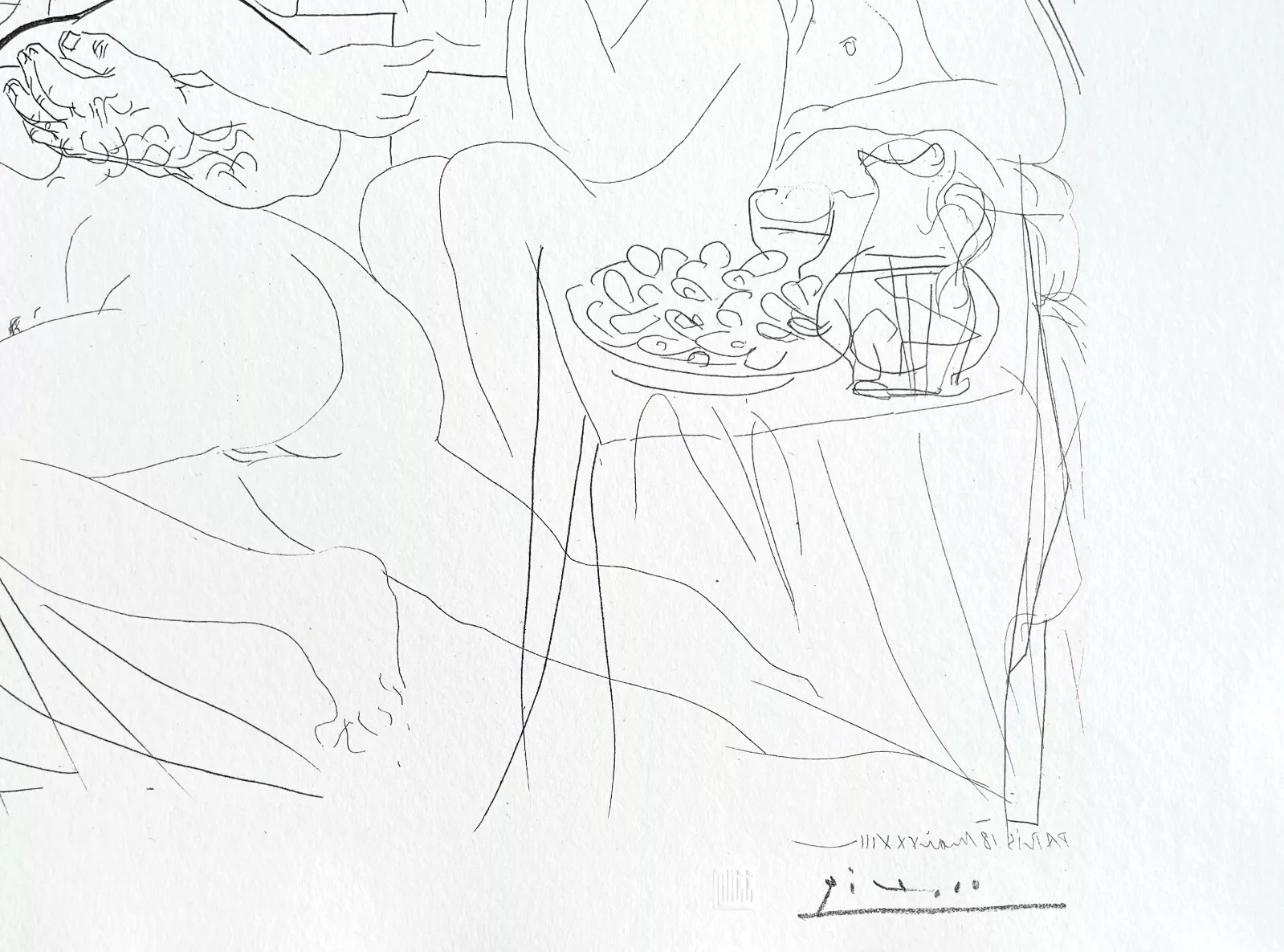 Picasso, Minotaure Caressant Une Femme (après) - Cubisme Print par Pablo Picasso
