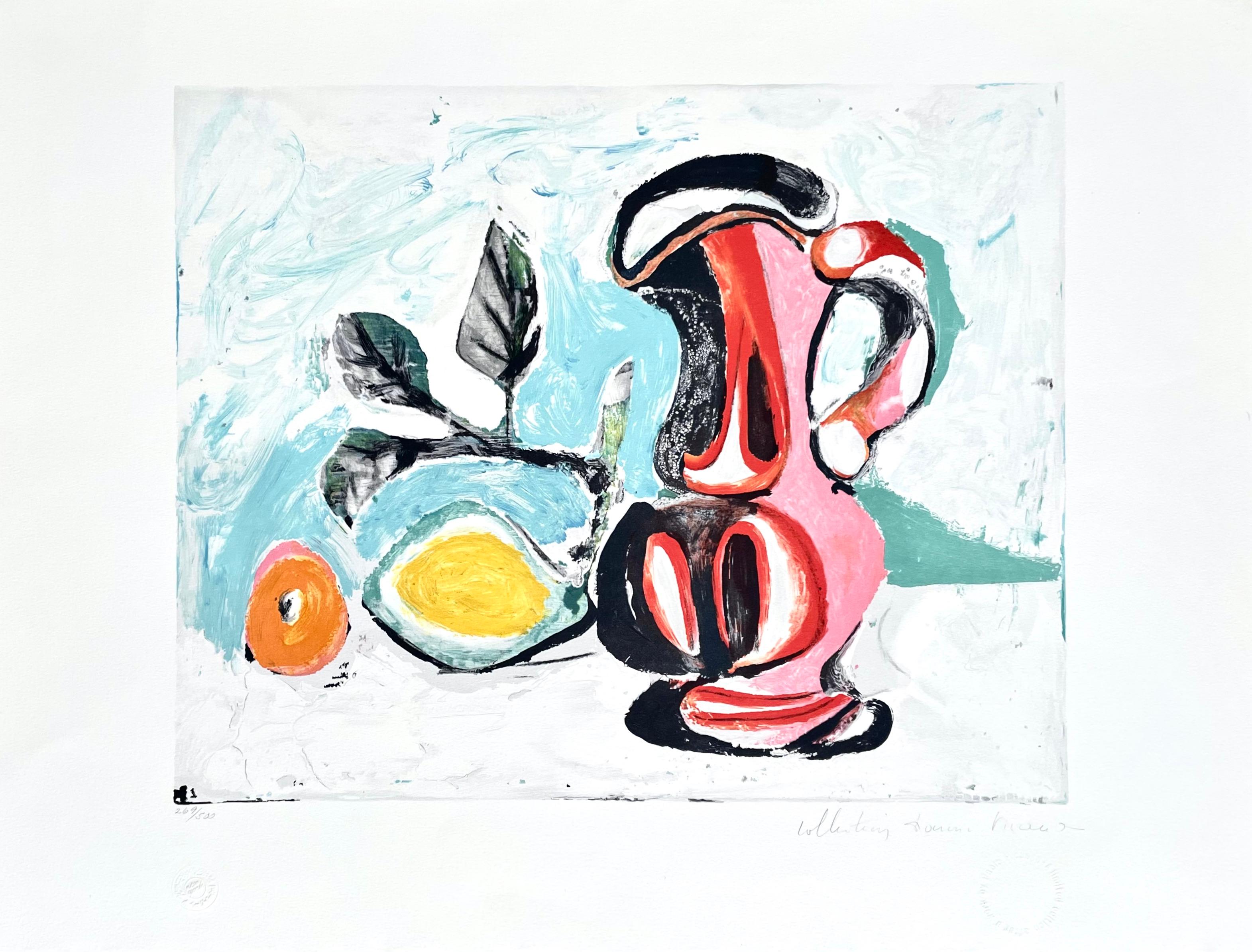Picasso, Nature Morte au Pichet Rose (after) - Gray Abstract Print by Pablo Picasso