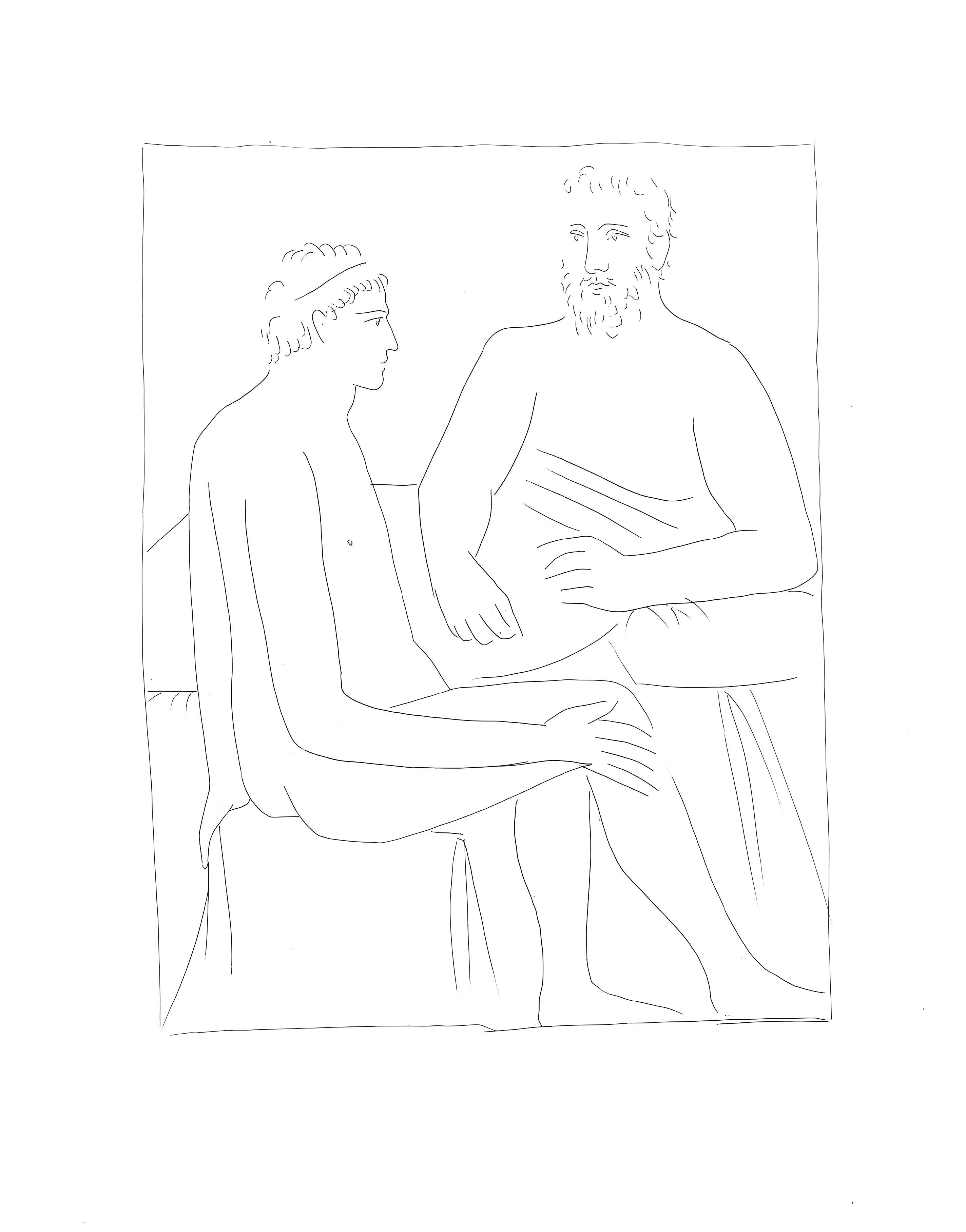 Lithograph on vélin papier Vergé fin blanc des papeteries de Bellerive paper. Paper size: 11.02 x 8.66 inches. Inscription: Unsigned and unnumbered, as issued. Notes: From the folio, Suite des reproductions des Eaux-fortes de Pablo Picasso pour