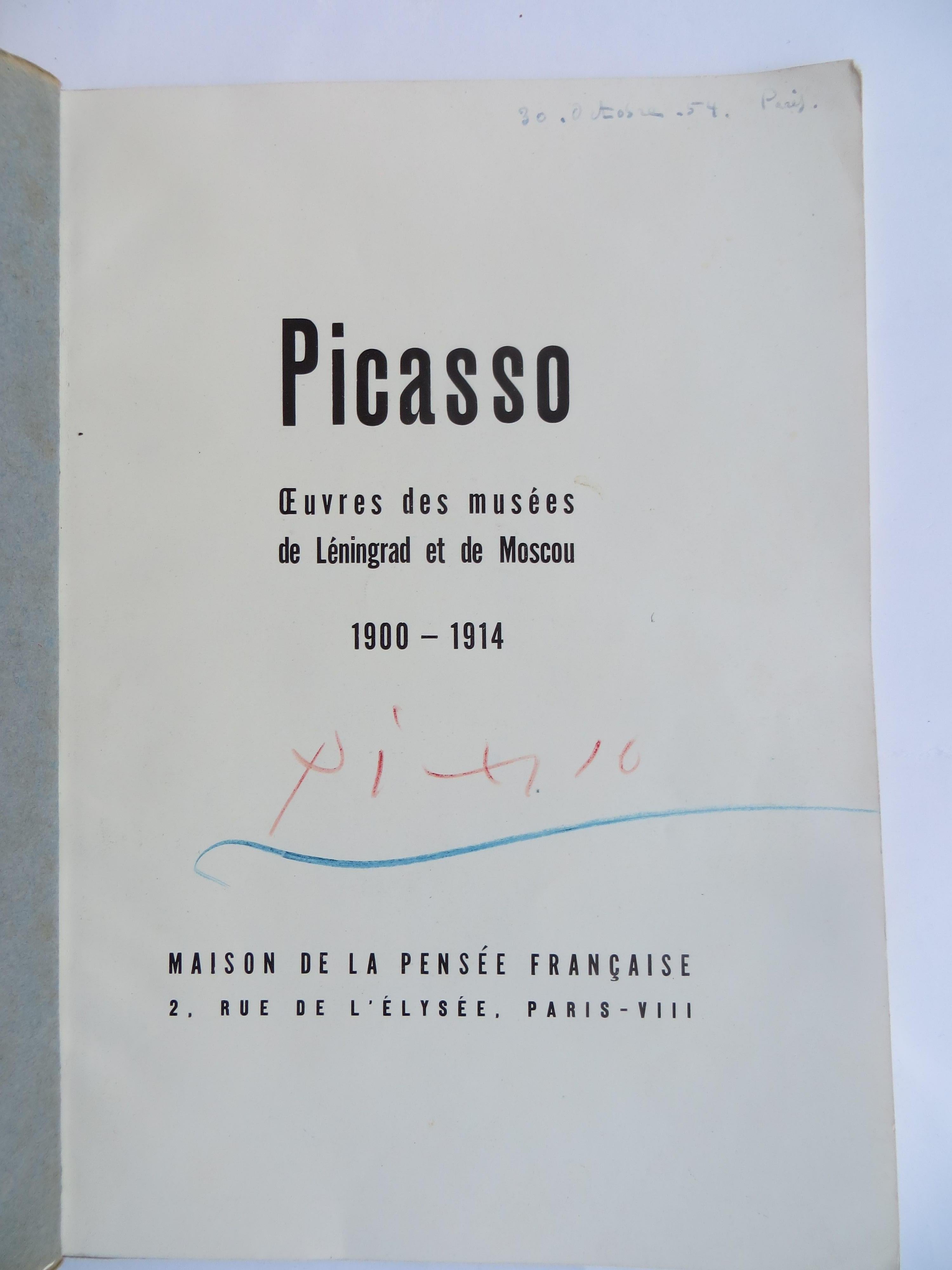 Pablo Picasso Figurative Print - Picasso. Oeuvres de 1900 a 1914. Oeuvres de musees Handwritten Signature