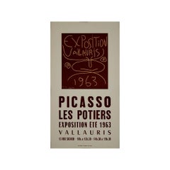 Picasso original 1963 exhibition poster - Les potiers Vallauris