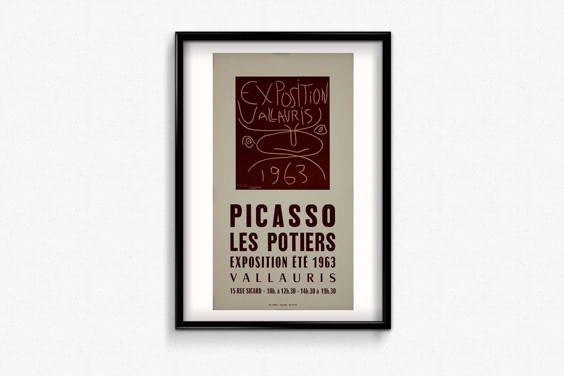 Picasso Original 1963 Ausstellungsplakat - Les potiers Vallauris im Angebot 2