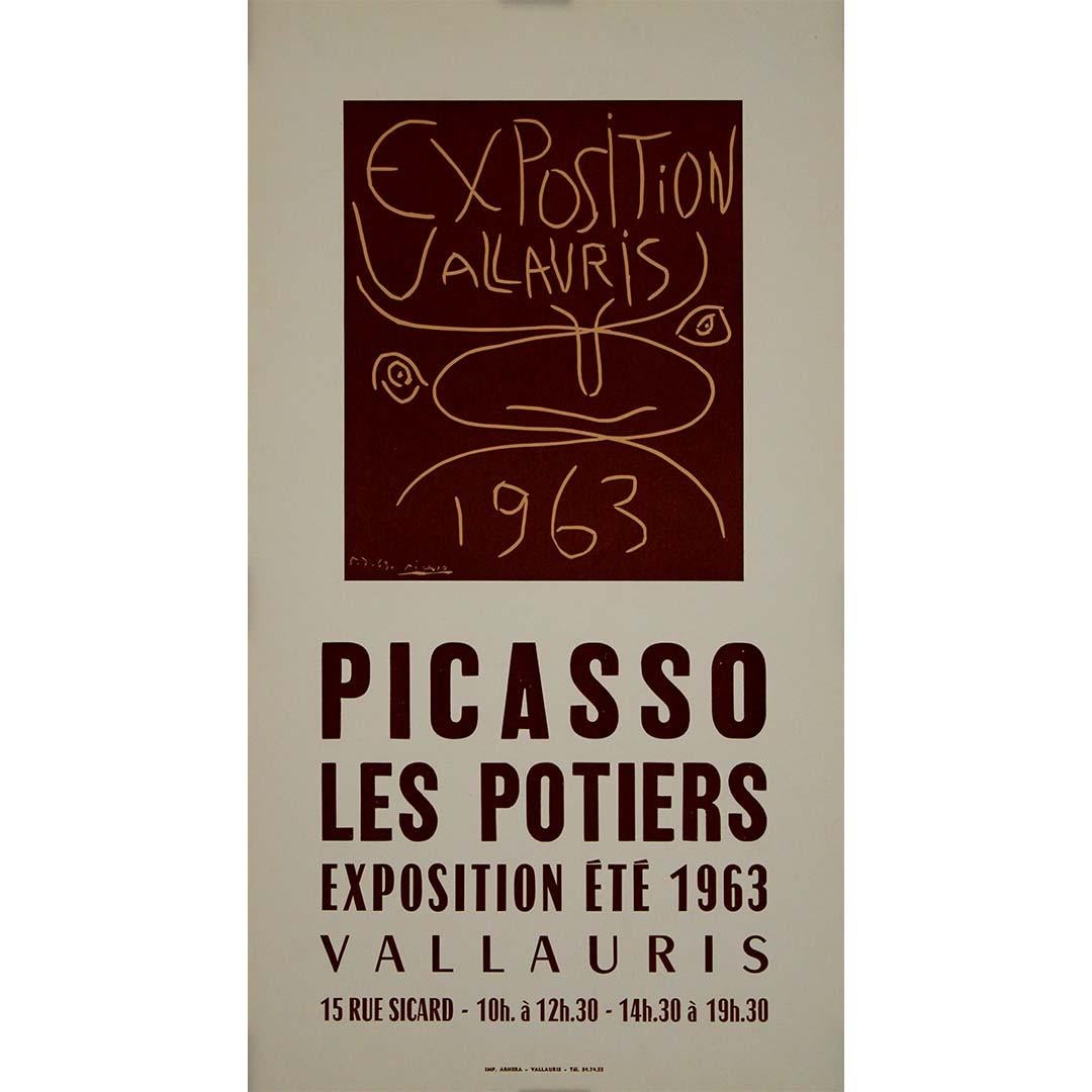 Picasso Original 1963 Ausstellungsplakat - Les potiers Vallauris – Print von Pablo Picasso
