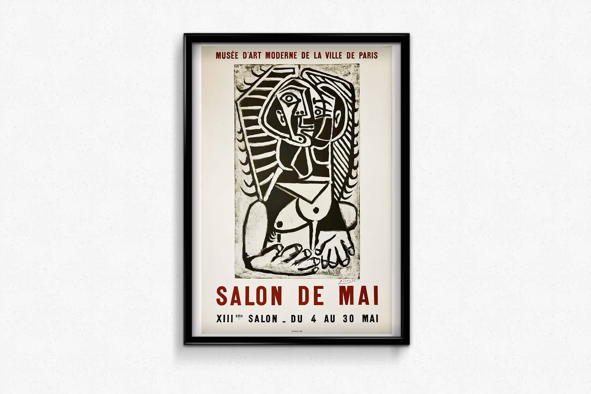 This exhibition poster by #Picasso commemorates the thirteenth May Salon in 1957, which was held at the Museum of Modern Art. On this poster, we find an iconic work 
