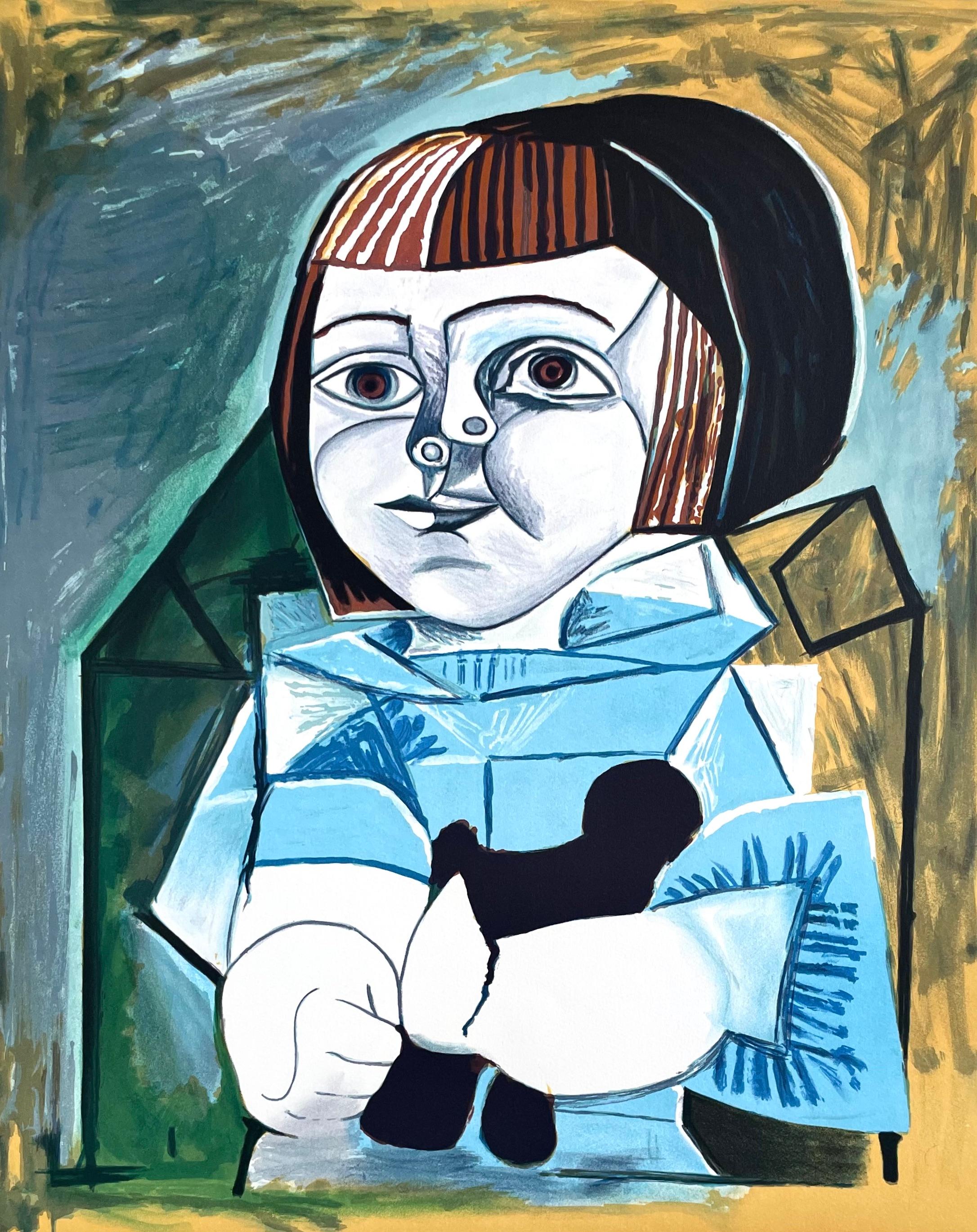 Pablo Picasso Abstract Print - Picasso, Paloma Bleu (after)