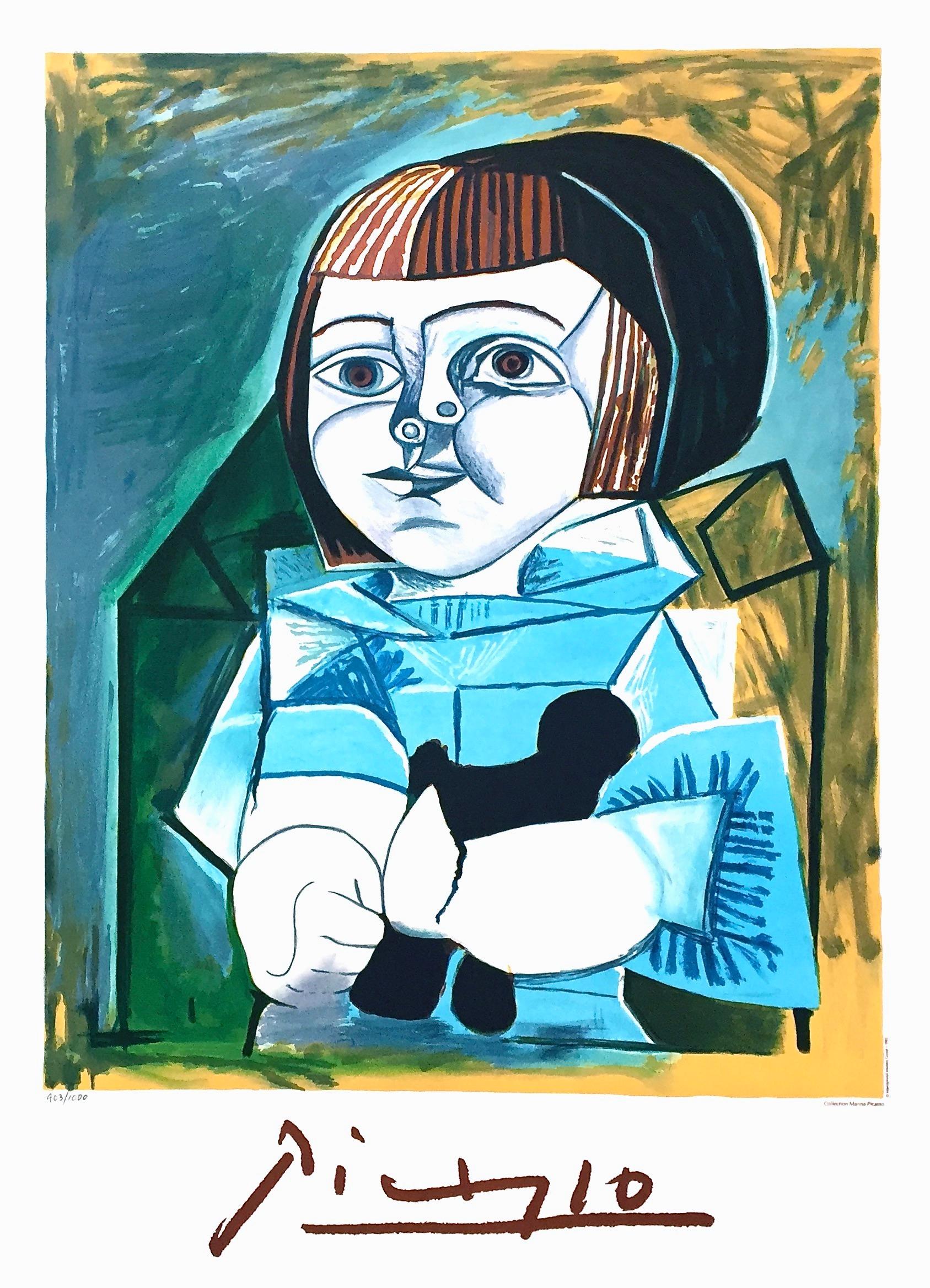 Pablo Picasso Abstract Print - Picasso, Paloma Bleu (after)