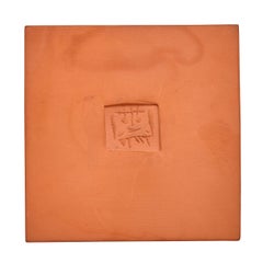 Picasso 'Petit Carré Au Visage' (A. R. 633) Small Face Madoura Tile 1971