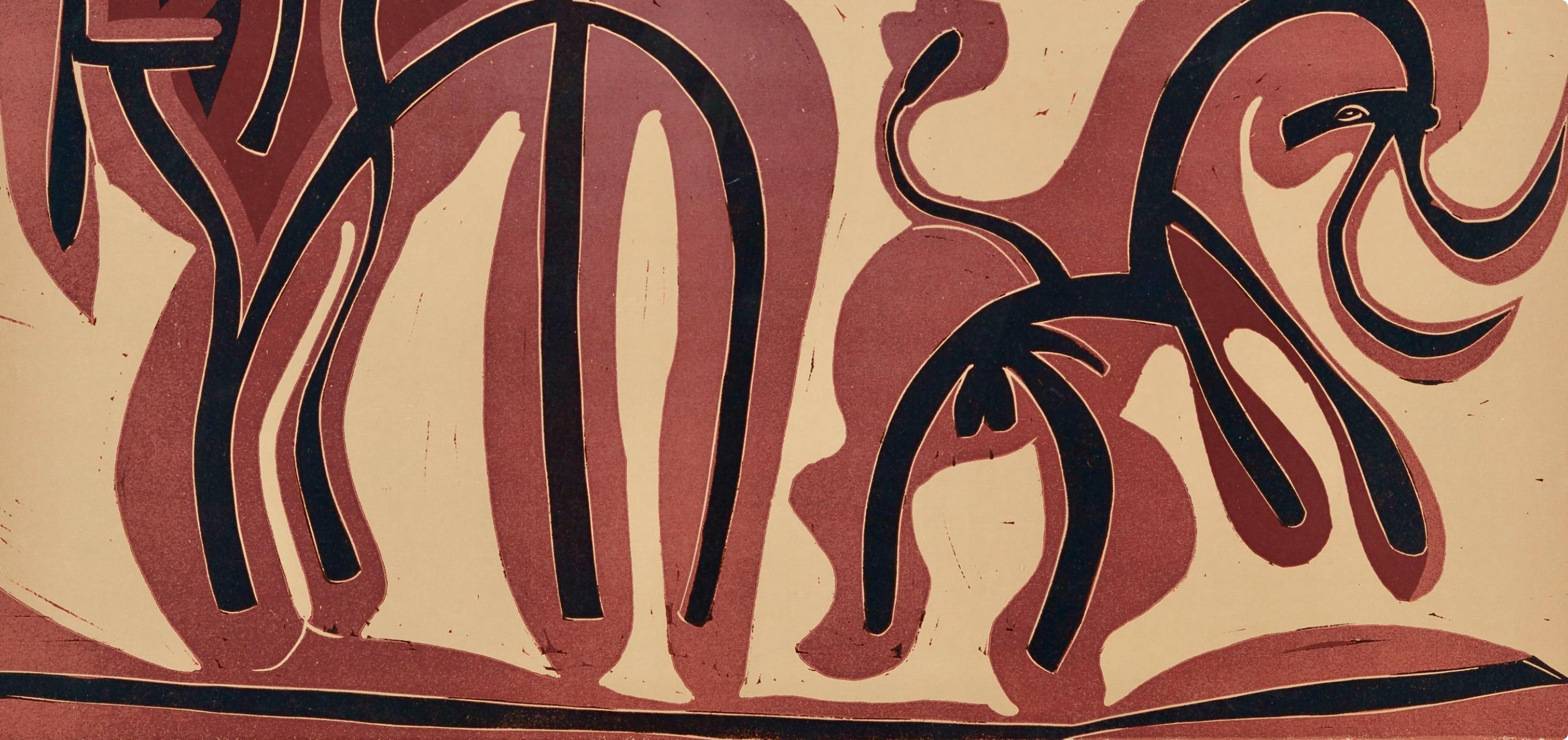 Picasso, Picador et Taureau (Orozco 214), Grabados al linóleo (after) - Cubist Print by Pablo Picasso