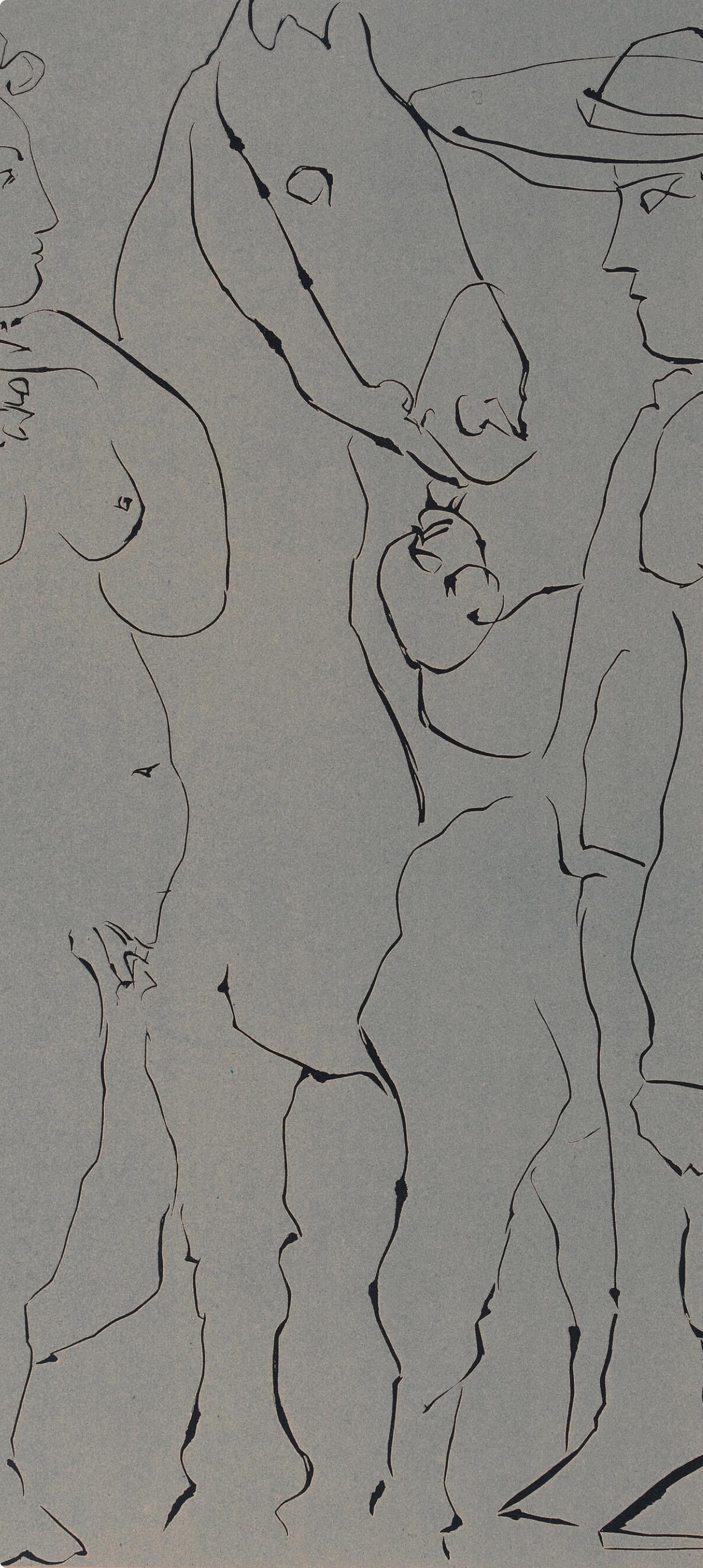 Picasso, Picador, Frau am Cheval (Orozco 214), Grabados al linóleo (nach) – Print von Pablo Picasso