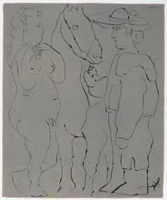 Picasso, Picador, Femme at Cheval (Orozco 214), Grabados al linóleo (after)
