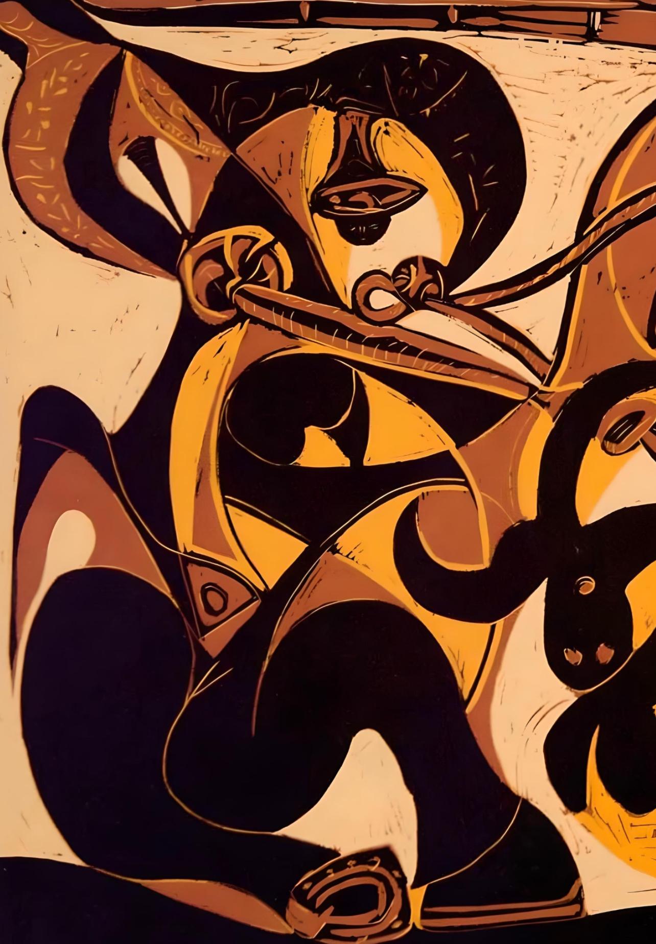 Picasso, Picador Goading Bull, Éditions Cercle d'Art (d'après) - Print de Pablo Picasso