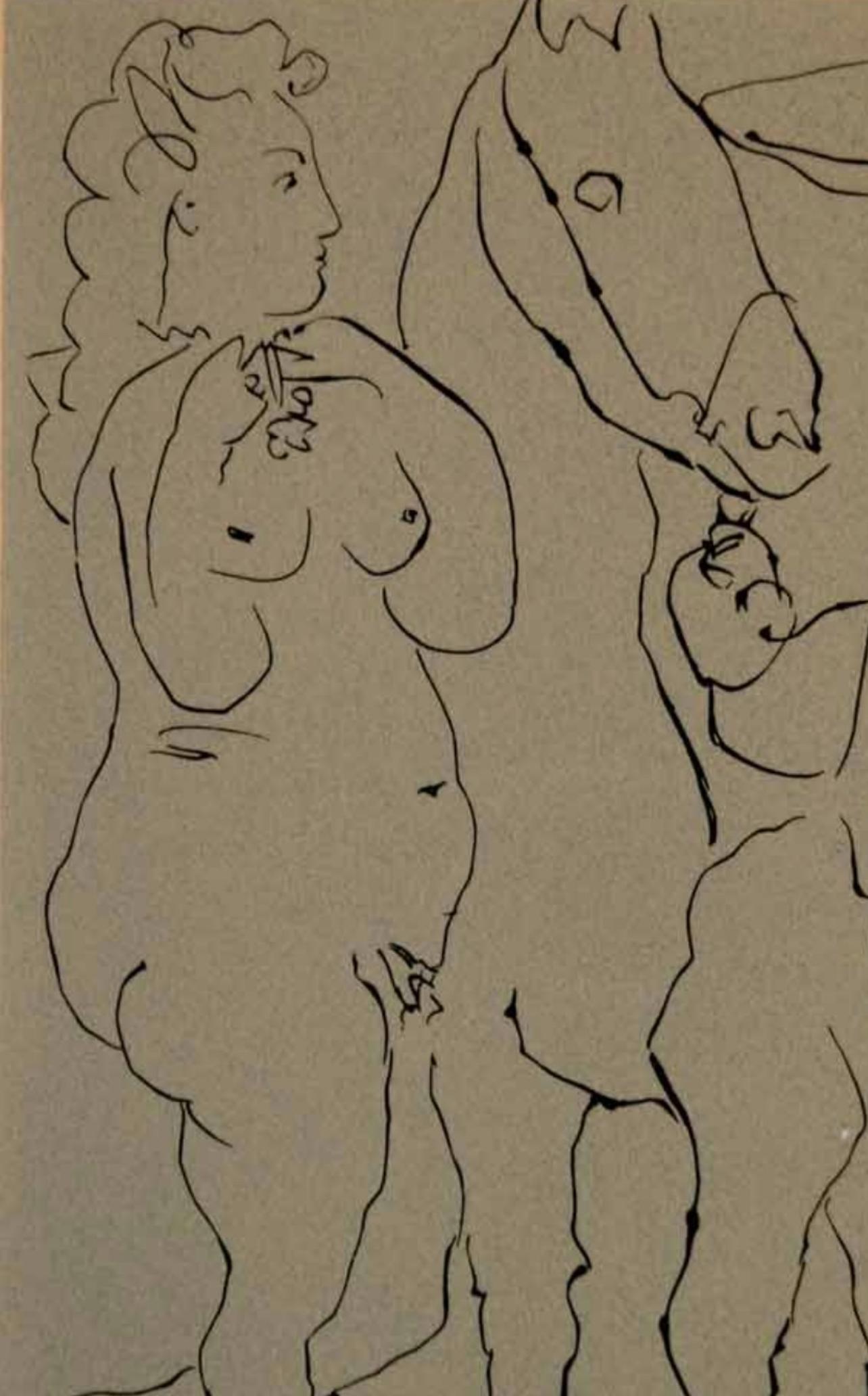 Picasso, Picador, Femme et cheval, Éditions Cercle d'Art (d'après) - Print de Pablo Picasso
