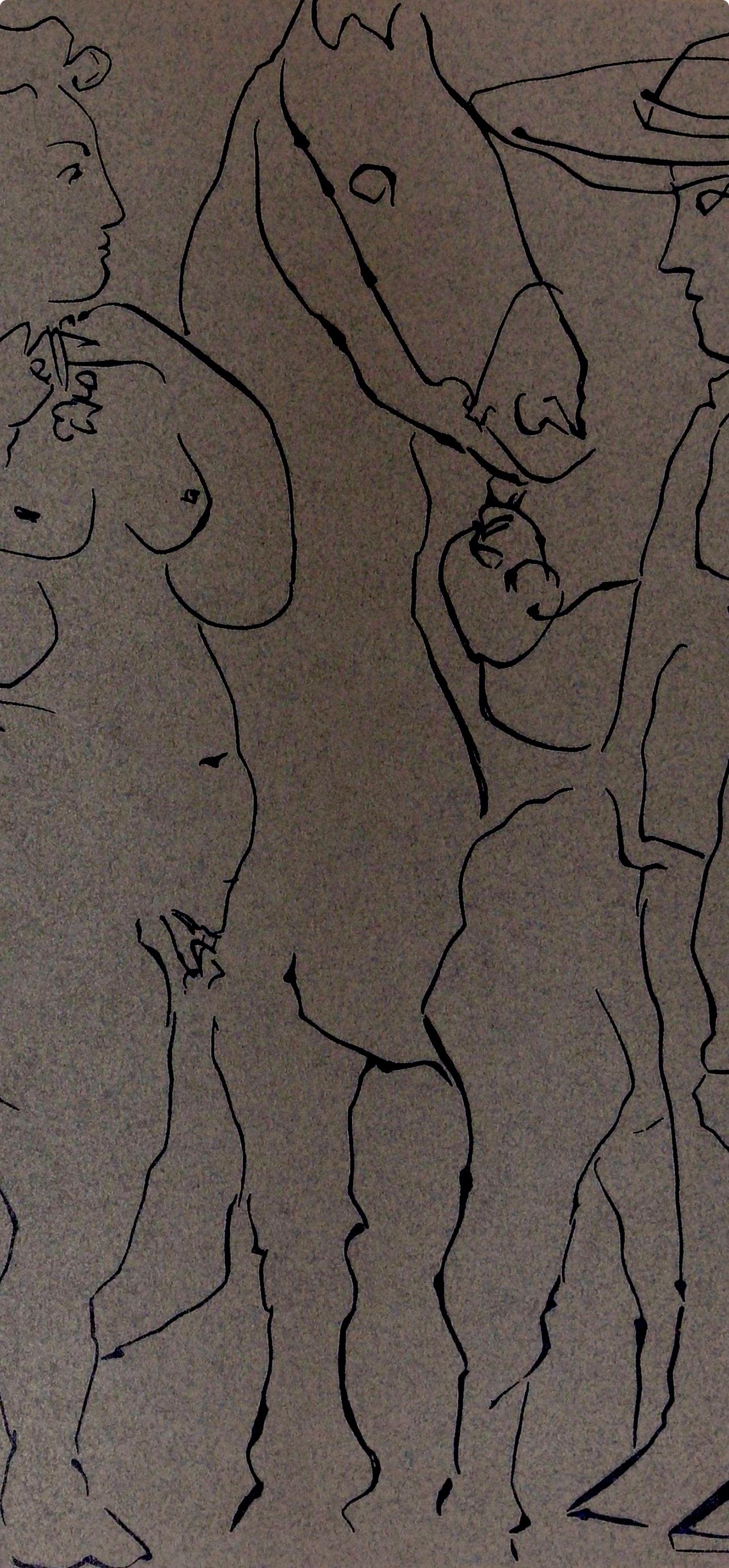 Picasso, Picador, Woman, and Horse, Pablo Picasso-Linogravures (after) For Sale 2