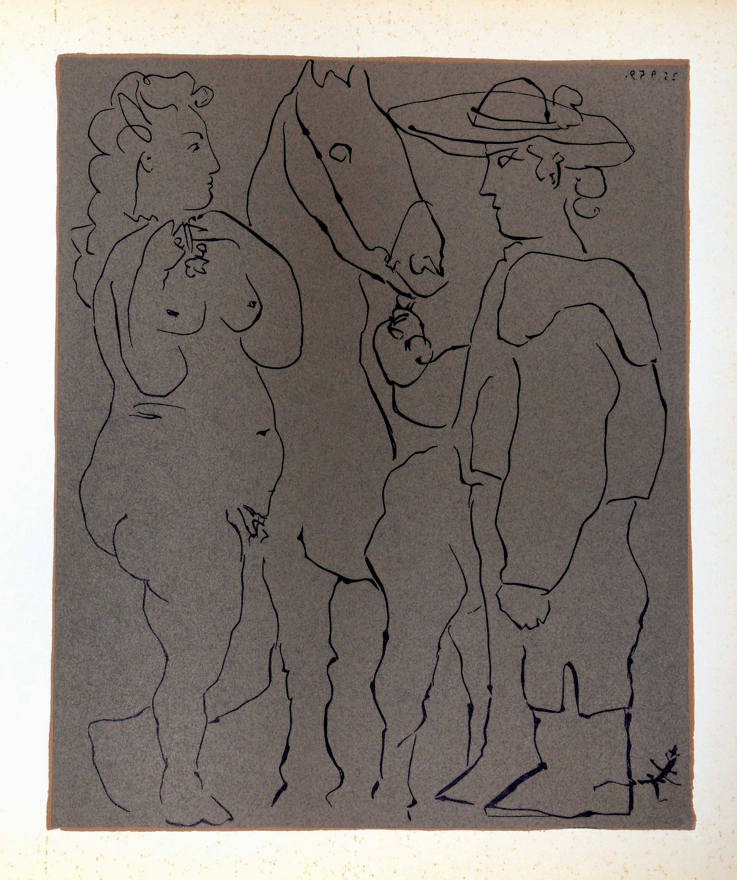 Picasso, Picador, Woman, and Horse, Pablo Picasso-Linogravures (after) For Sale 5
