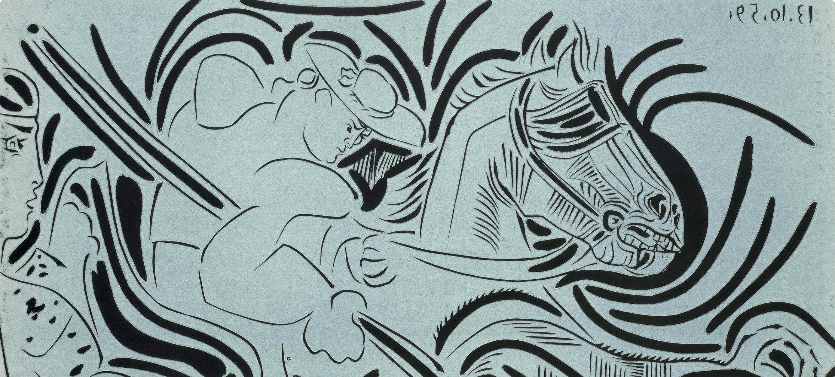 Picasso, Pique (Orozco 214), Grabados al linóleo (dopo) - Print di Pablo Picasso