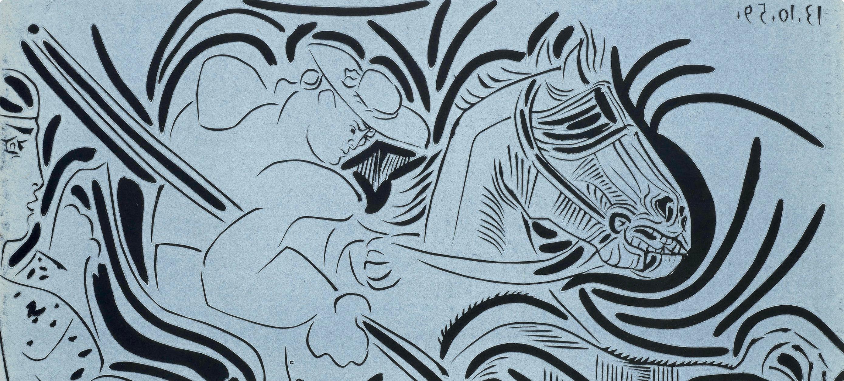 Picasso, Pique (Orozco 214), Grabados al linóleo (nach) – Print von Pablo Picasso